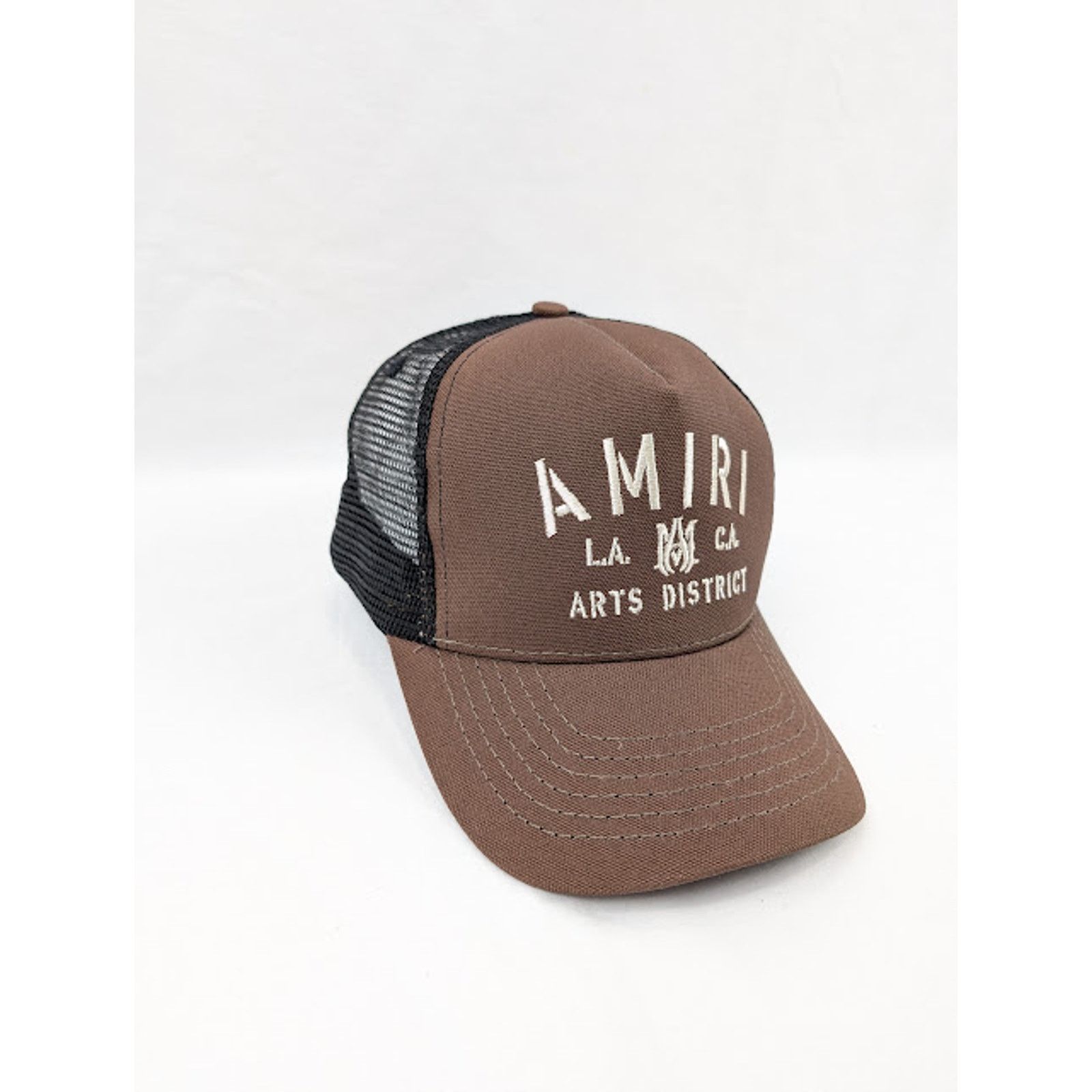 Amiri o1rshd1 Size: OS / Stencil Trucker Hat / Cap in Shitake Size ONE SIZE - 3 Thumbnail