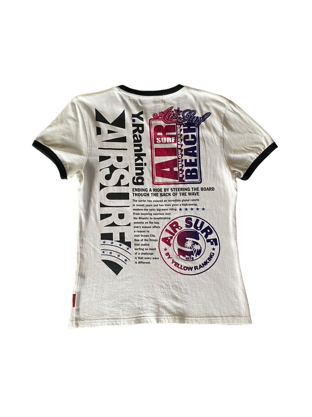 Japanese Brand Vintage Japanese Brand Air Surf Style Ringer T-Shirt Size US S / EU 44-46 / 1 - 2 Thumbnail