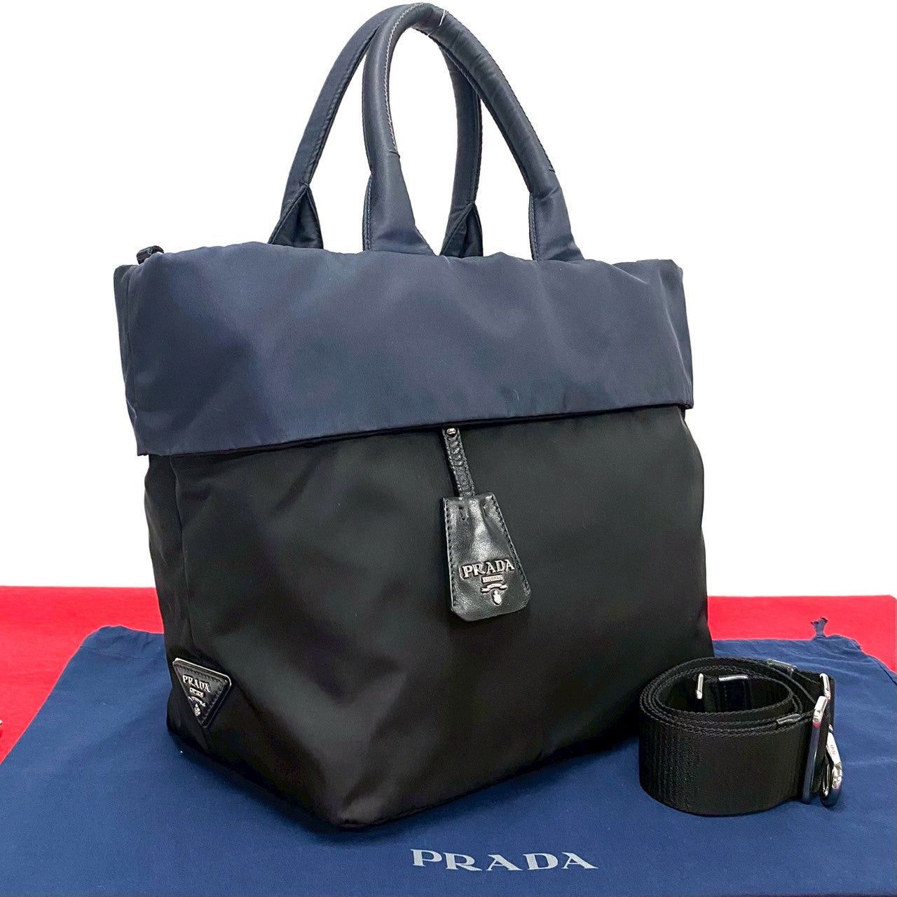 Prada Prada Shoulder Bag Blue Synthetic Size ONE SIZE - 1 Thumbnail