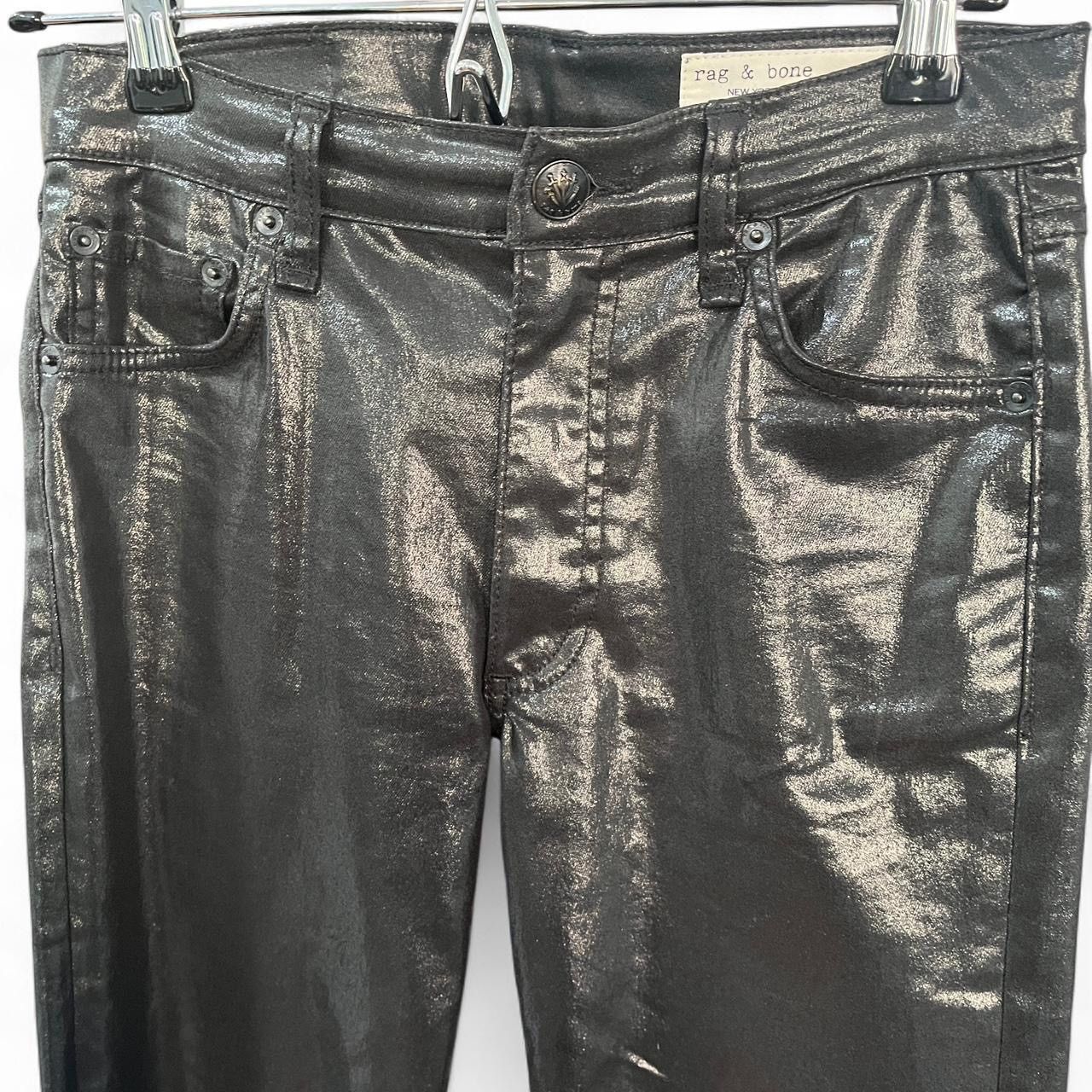 Rag & Bone Rag & Bone Black Coated Harlow Jeans Size 23" - 2 Thumbnail