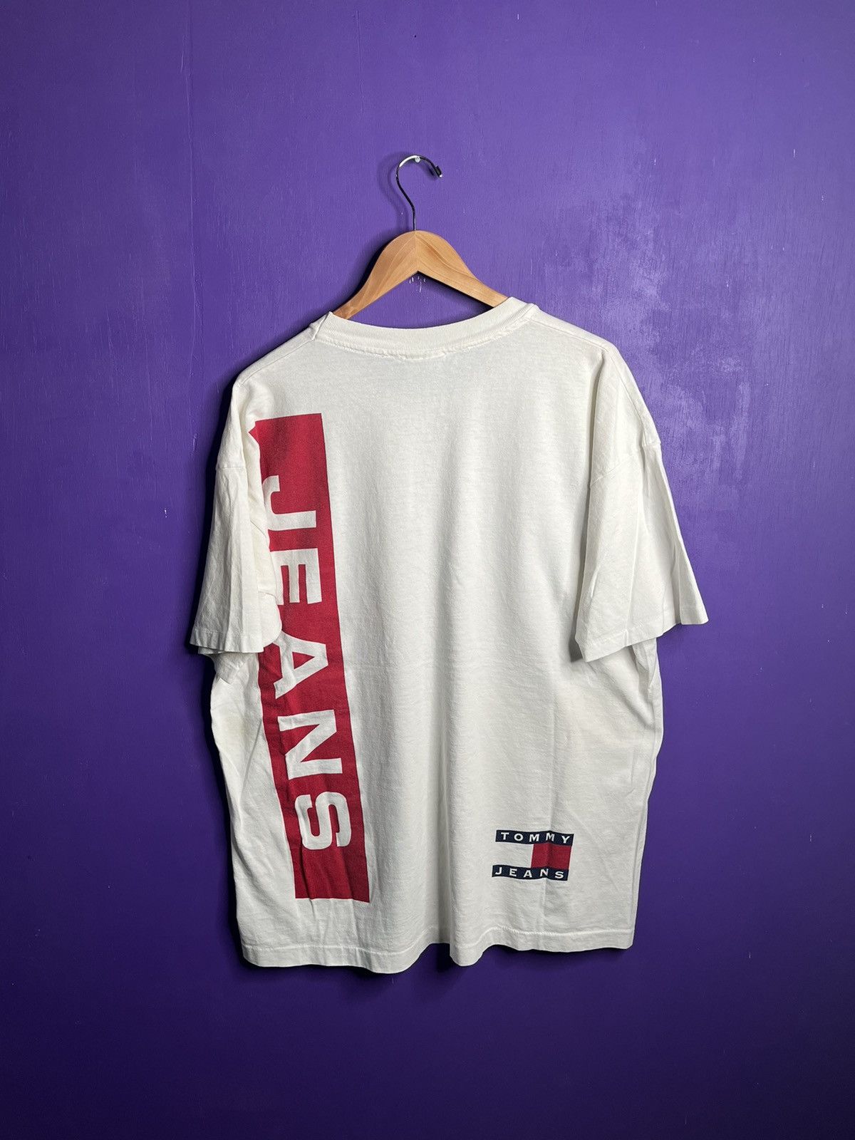 Tommy Hilfiger × Vintage Vintage 90s Tommy jeans stripe logo t-shirt Size US XL / EU 56 / 4 - 2 Thumbnail
