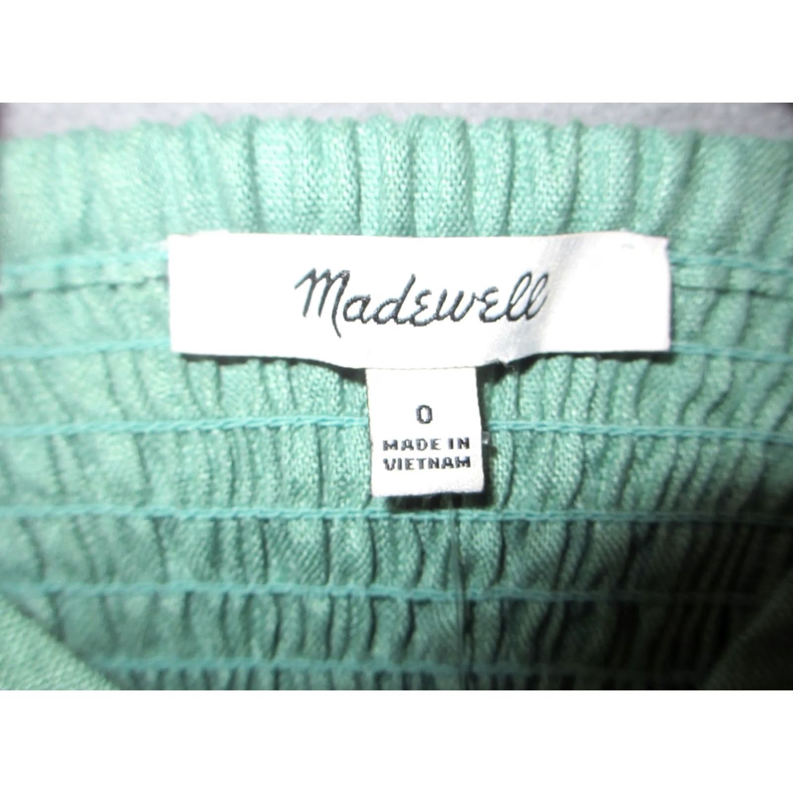 Madewell Madewell Green Trellis Gwen Crop V-Neck Button Front Linen Vest Top Women's 0 Size XS / US 0-2 / IT 36-38 - 2 Thumbnail