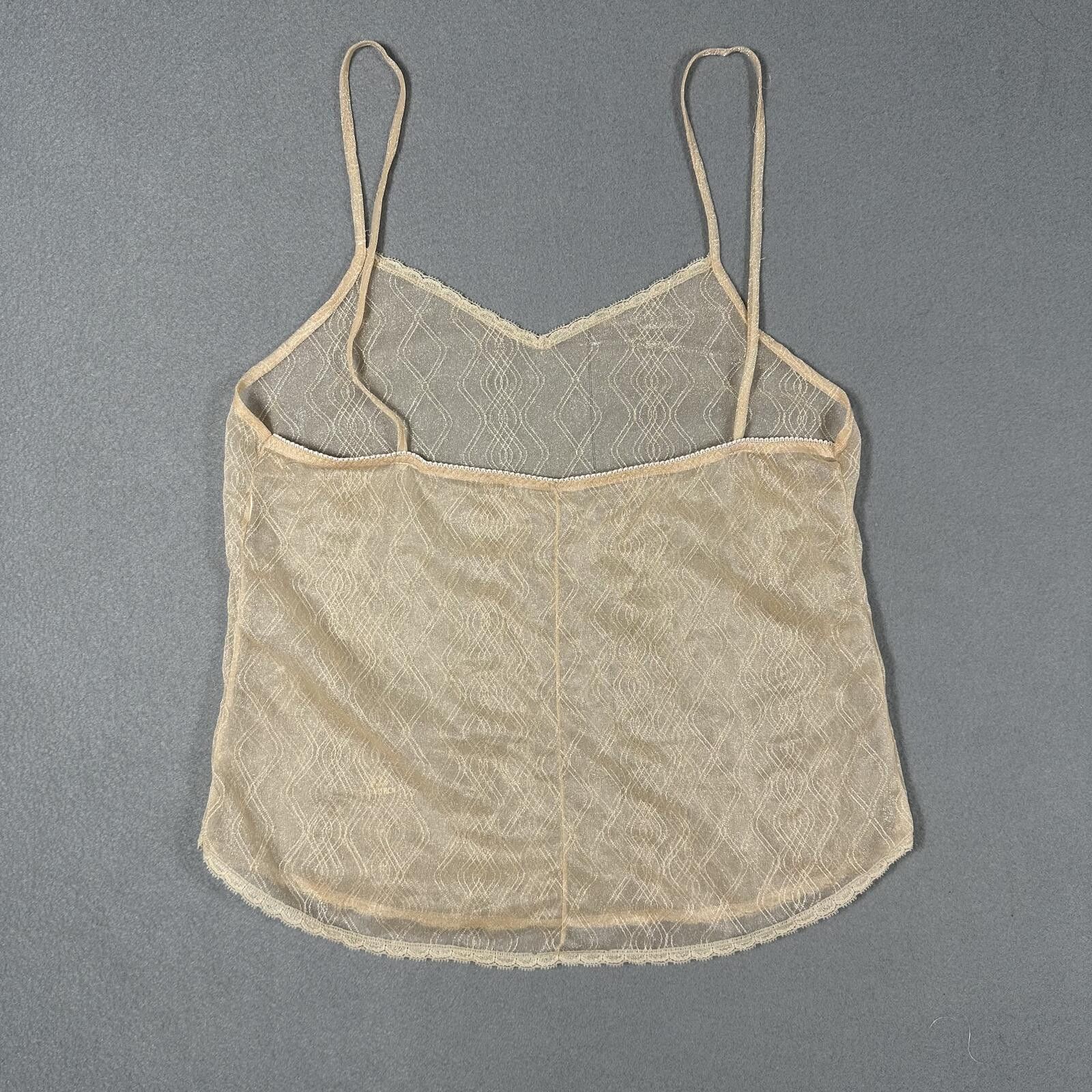 Other Women’s Tank Top Gold Sheer Mesh Vintage Size M / US 6-8 / IT 42-44 - 2 Thumbnail