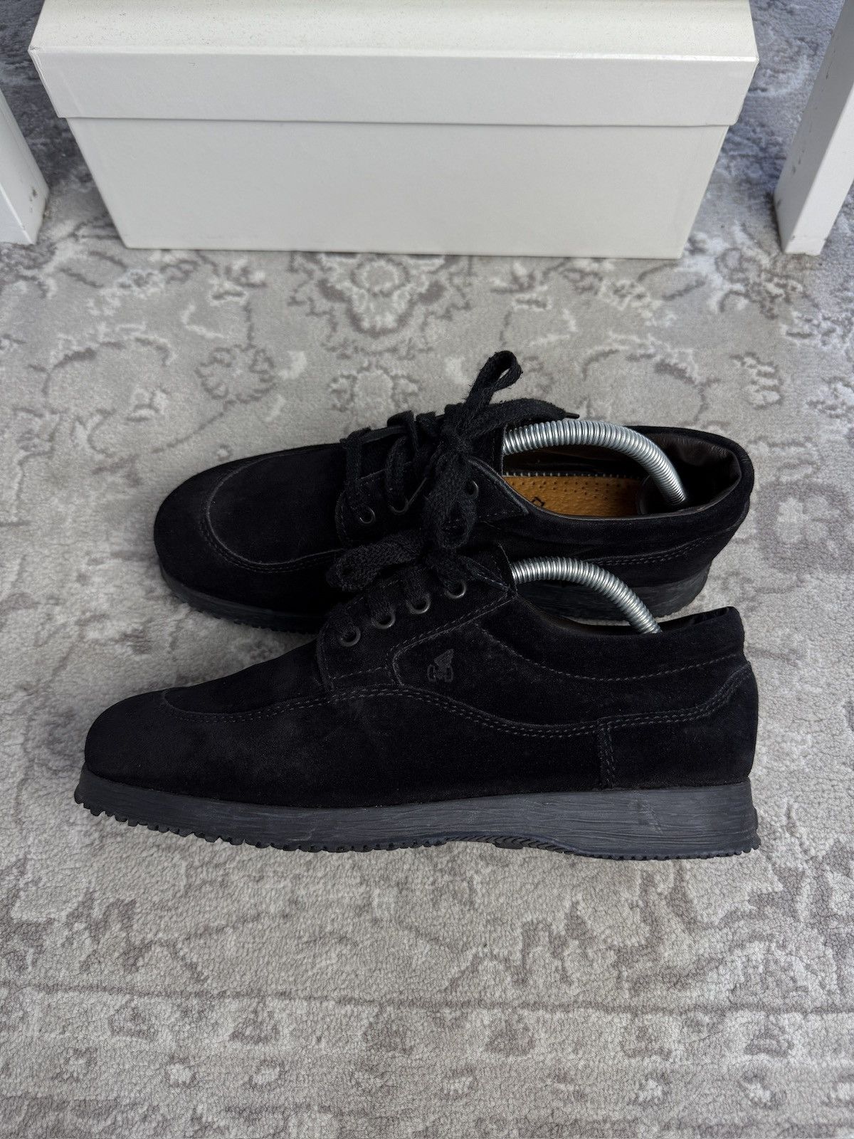 Designer × Hogan Hogan basic black suede shoes sneakers US7 designer casual Size US 7 / EU 40 - 1 Thumbnail