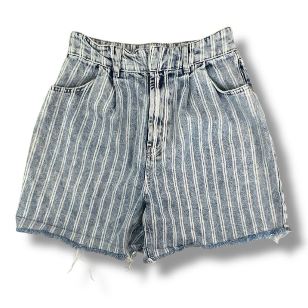Free People Free People Dogtown Pleated Stripes High Rise Shorts Size 29 Size 29" - 1 Thumbnail