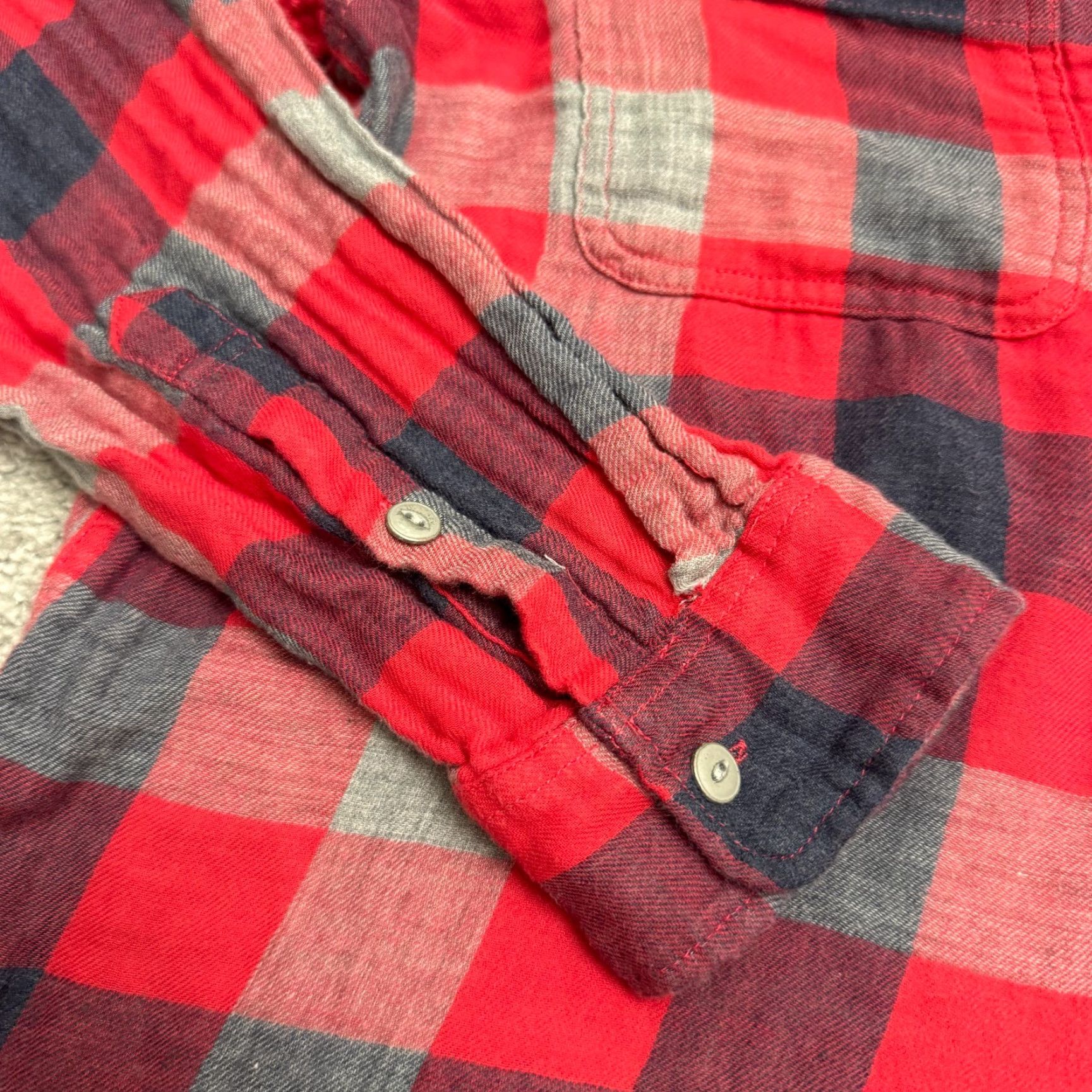 Faherty Faherty Flannel Shirt Womens Medium Red Plaid Cotton Long Sleeve Casual Top Size M / US 6-8 / IT 42-44 - 6 Thumbnail