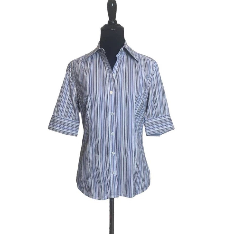 Express Express stretch pinstripes buttoned shirt size 2 Size XS / US 0-2 / IT 36-38 - 1 Thumbnail
