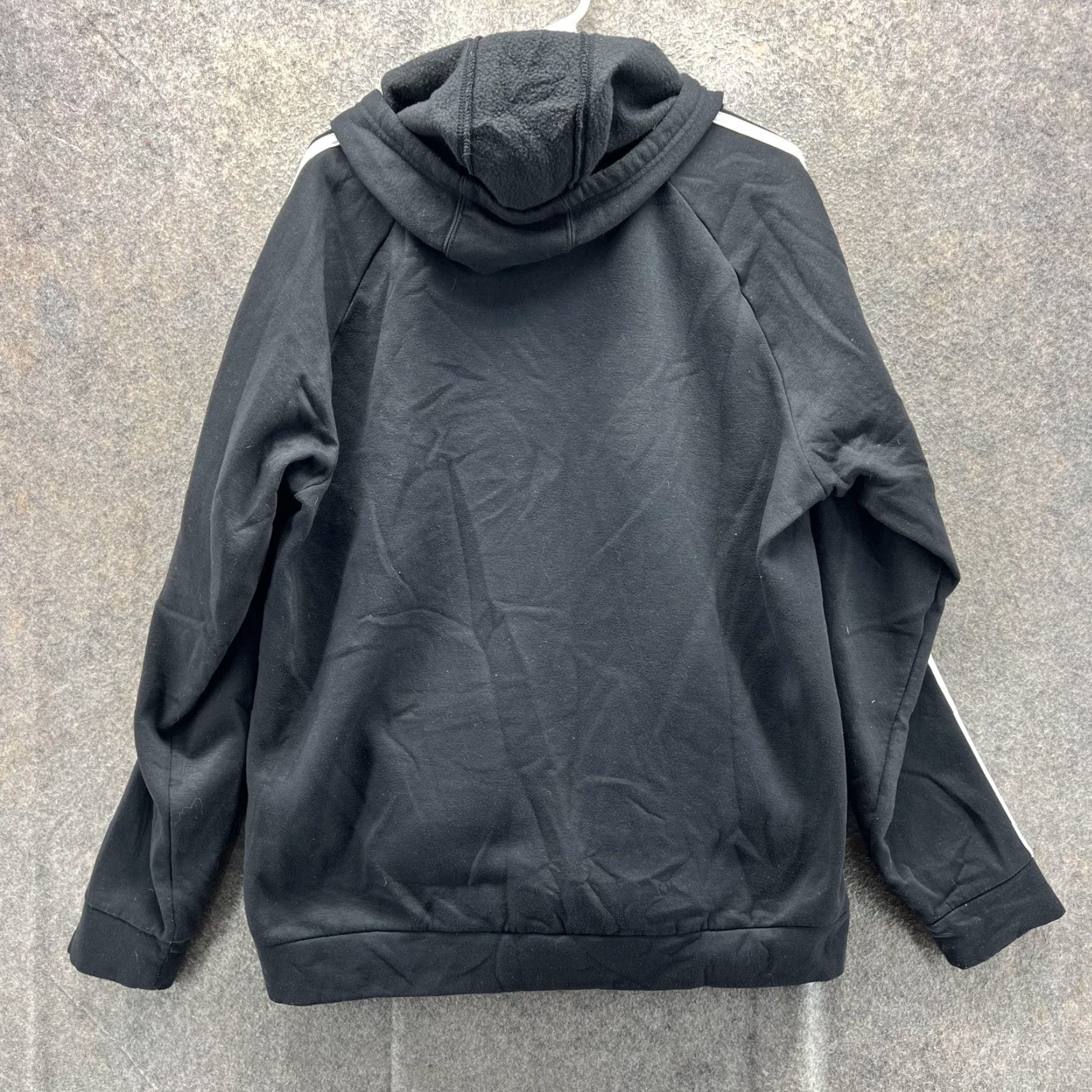 Adidas Adidas Hoodie Mens XL Black Primegreen 3 Stripes Pullover Fleece Sweatshirt Size US XL / EU 56 / 4 - 2 Thumbnail
