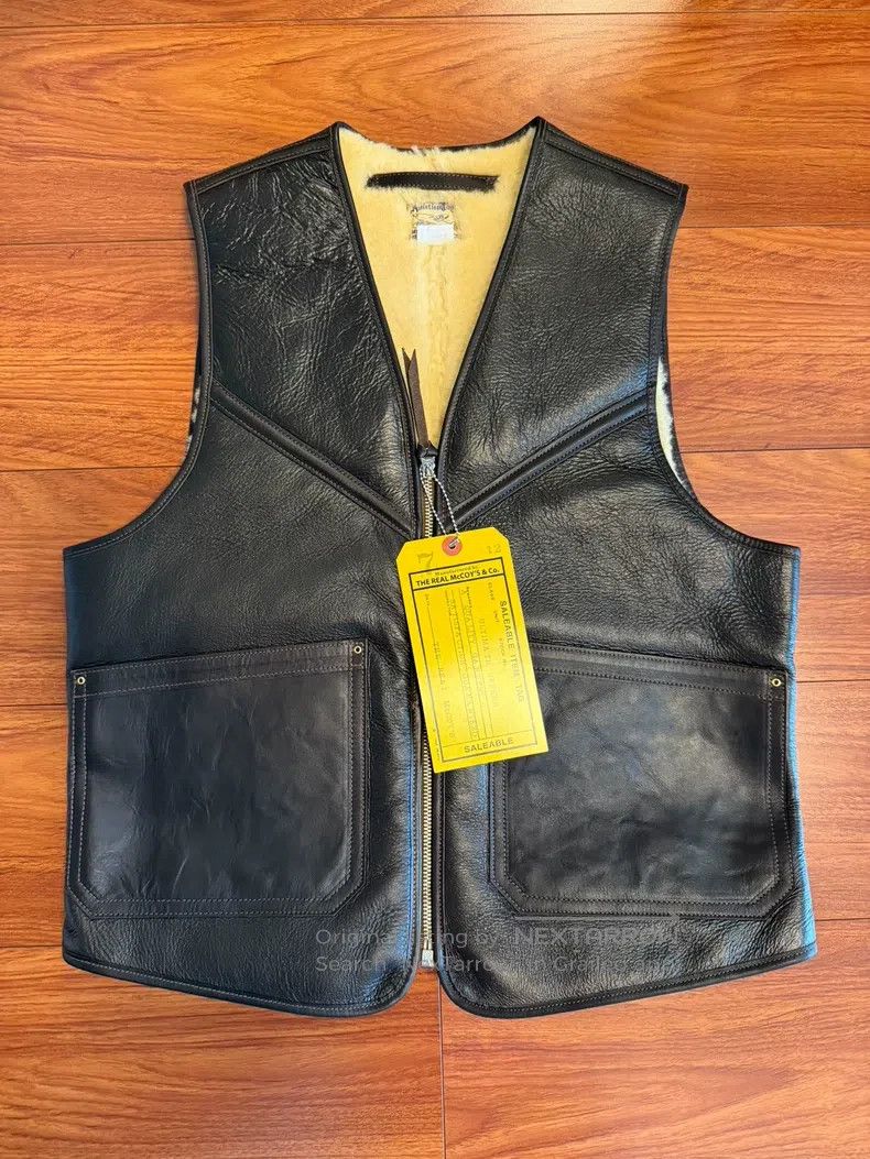 The Real McCoy's The Real McCoys C-3 Fur Lined Vest Dark Brown Size US S / EU 44-46 / 1 - 1 Thumbnail