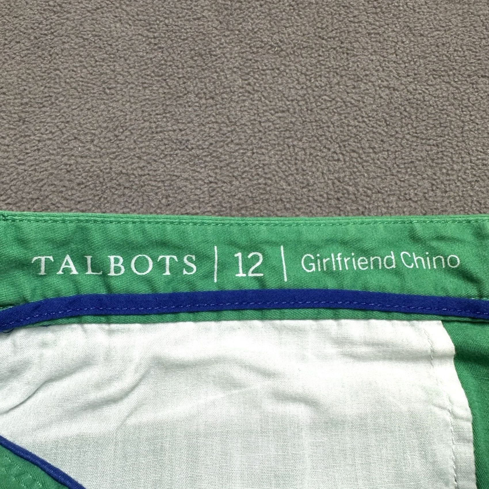 Talbots Talbots Pants Womens 12 Bright Green Girlfriend Chino Casual Lightweight EUC Size 34" / US 12 / IT 48 - 3 Thumbnail