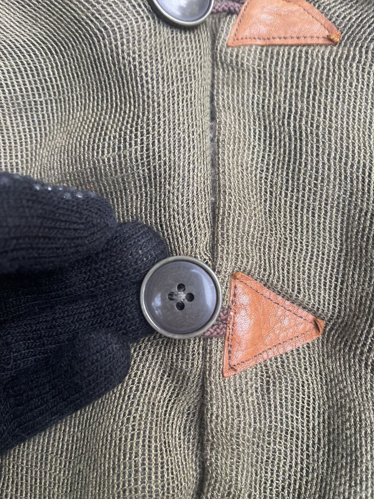 Kapital Kapital Patchwork Hood Jacket Herringbone Lining Fur Pockets Size US L / EU 52-54 / 3 - 5 Thumbnail