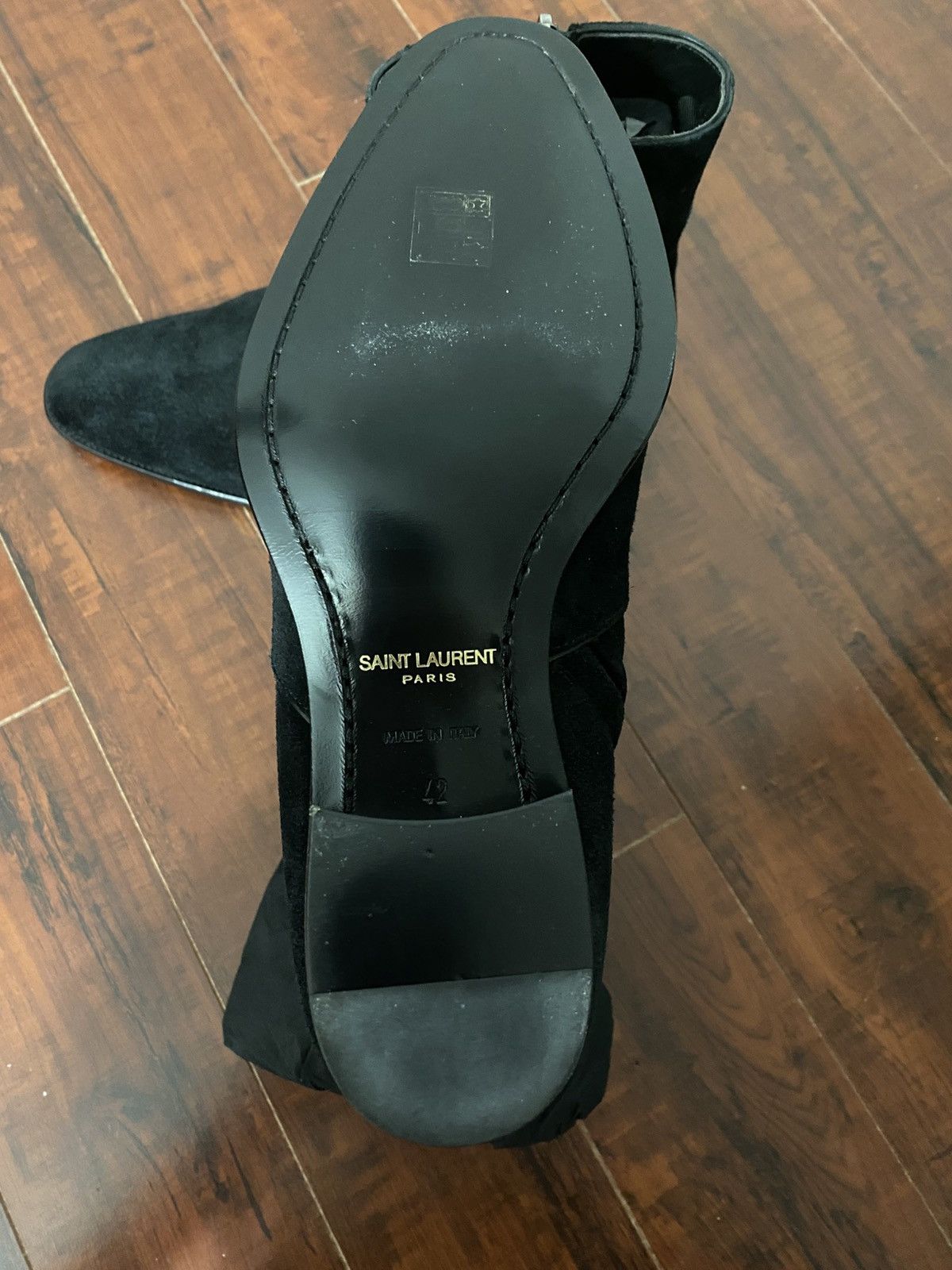 Saint Laurent Paris Saint Laurent Wyatt Zipped Boots in Black Suede Size US 9 / EU 42 - 12 Thumbnail