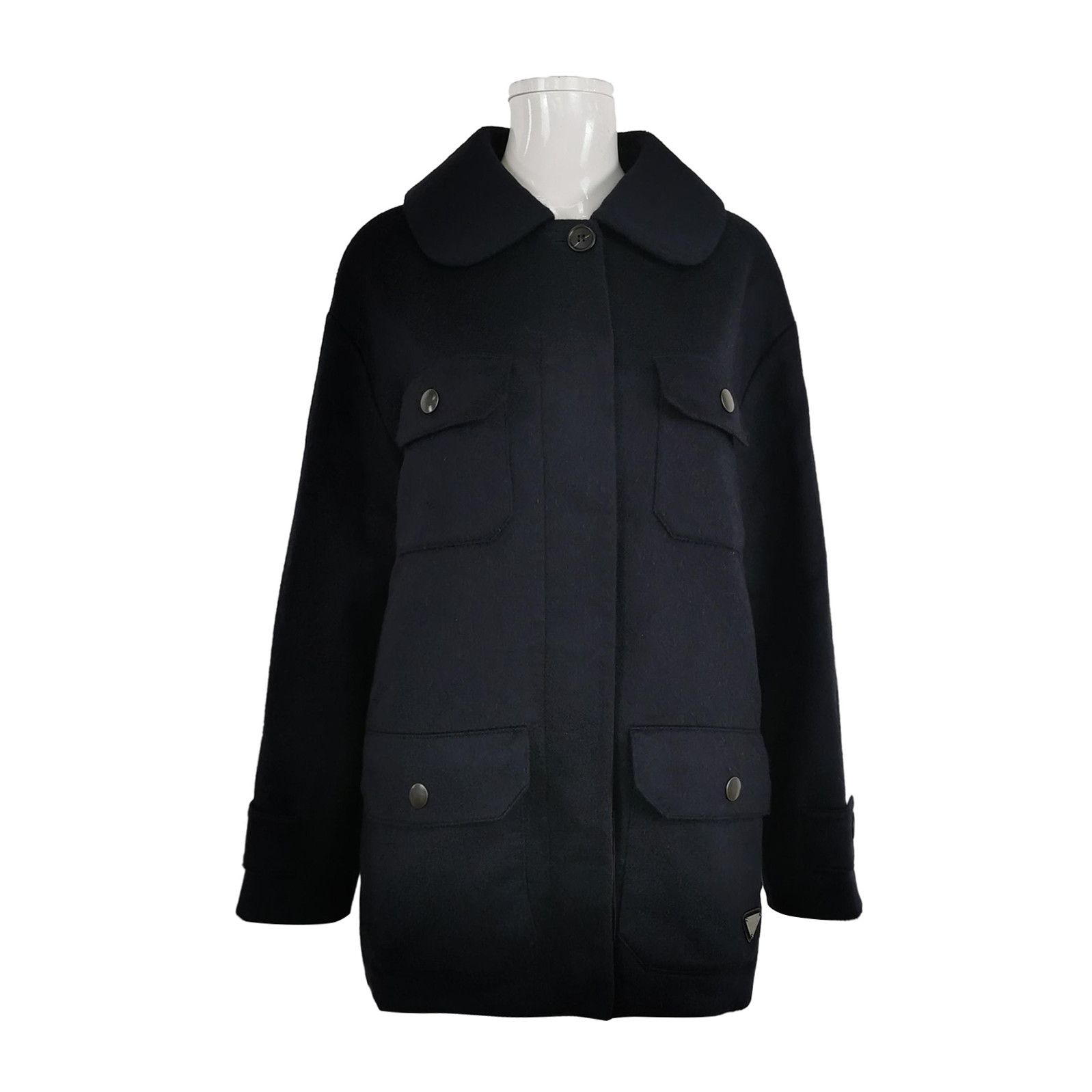 Prada Prada Camel Wool-Cashmere Blend Hooded Coat 0079 Size US S / EU 44-46 / 1 - 1 Thumbnail