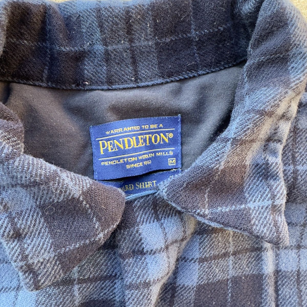 Pendleton Pendleton Board Shirt 100% Wool Plaid Blue Mens Medium Size US M / EU 48-50 / 2 - 2 Thumbnail