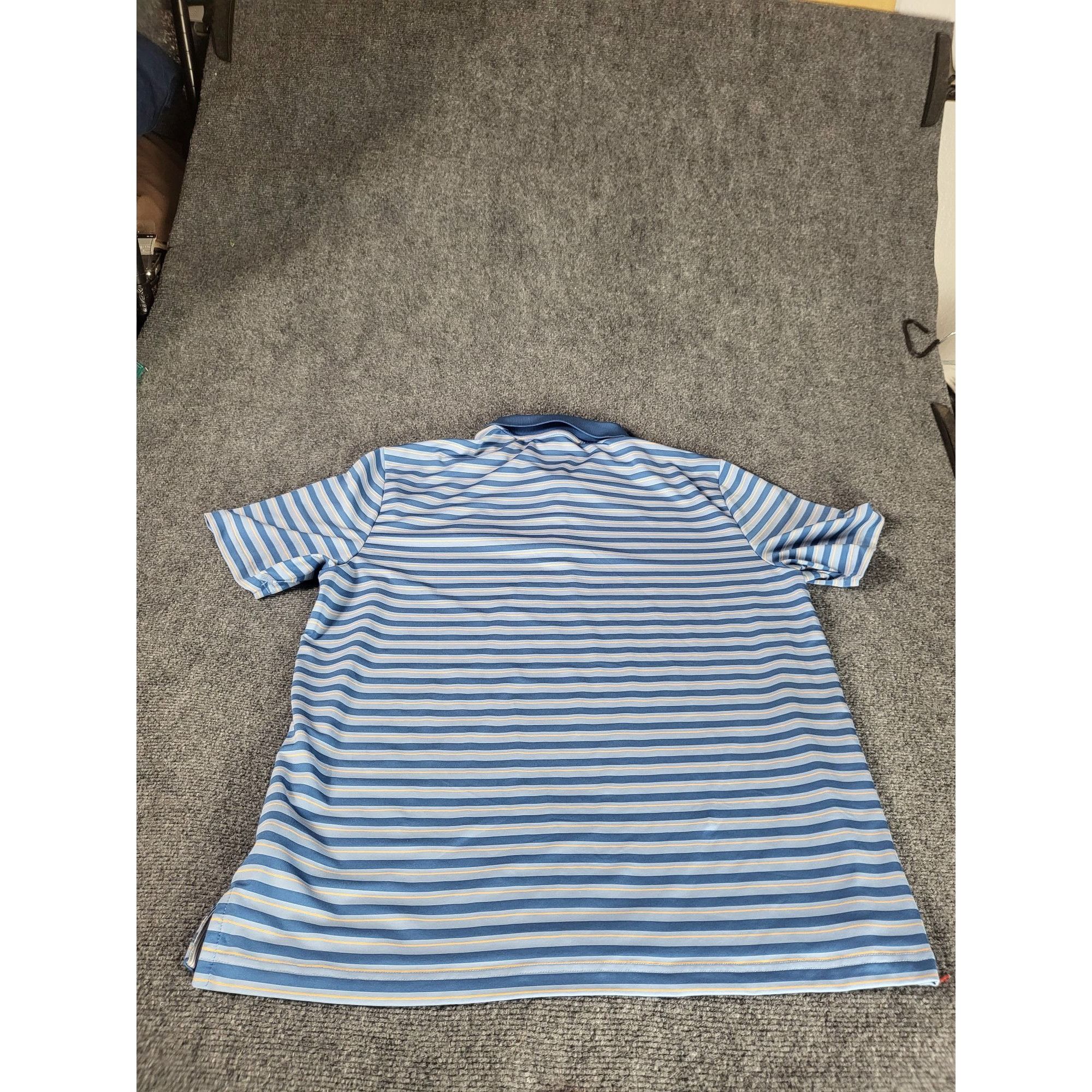 Adidas Adidas Golf Polo Men Sz L Striped Sudden Valley Casual Athle Size US L / EU 52-54 / 3 - 7 Thumbnail