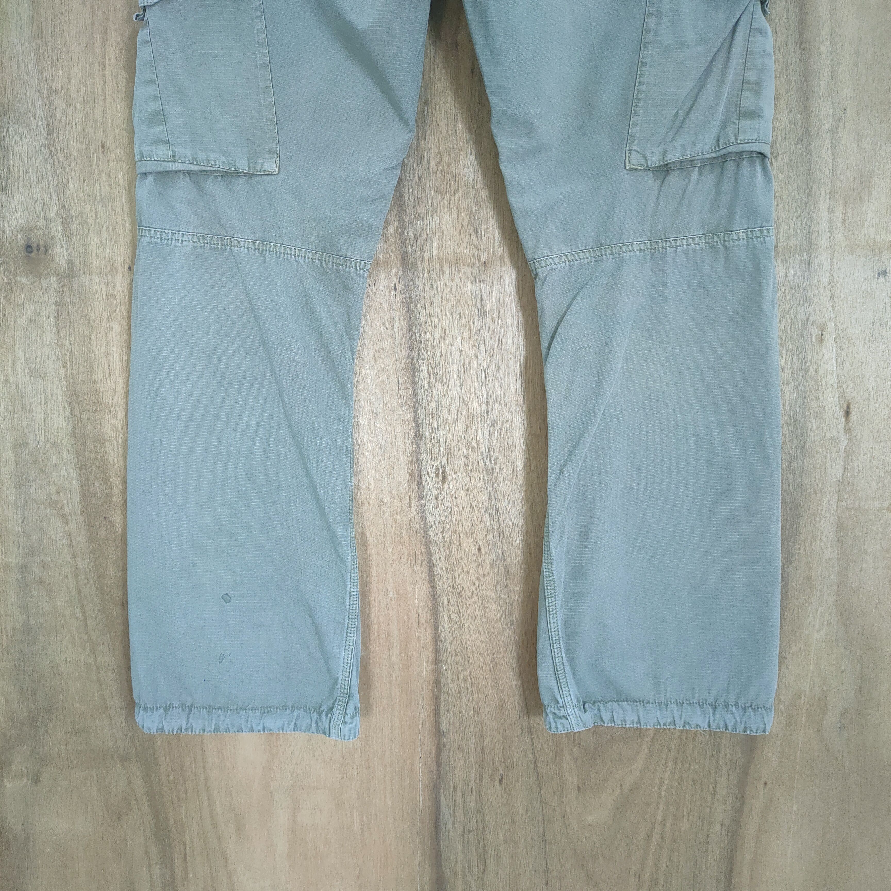 Japanese Brand VINTAGE 55D TWIS LEG FADED CARGO PANTS Size US 30 / EU 46 - 9 Thumbnail