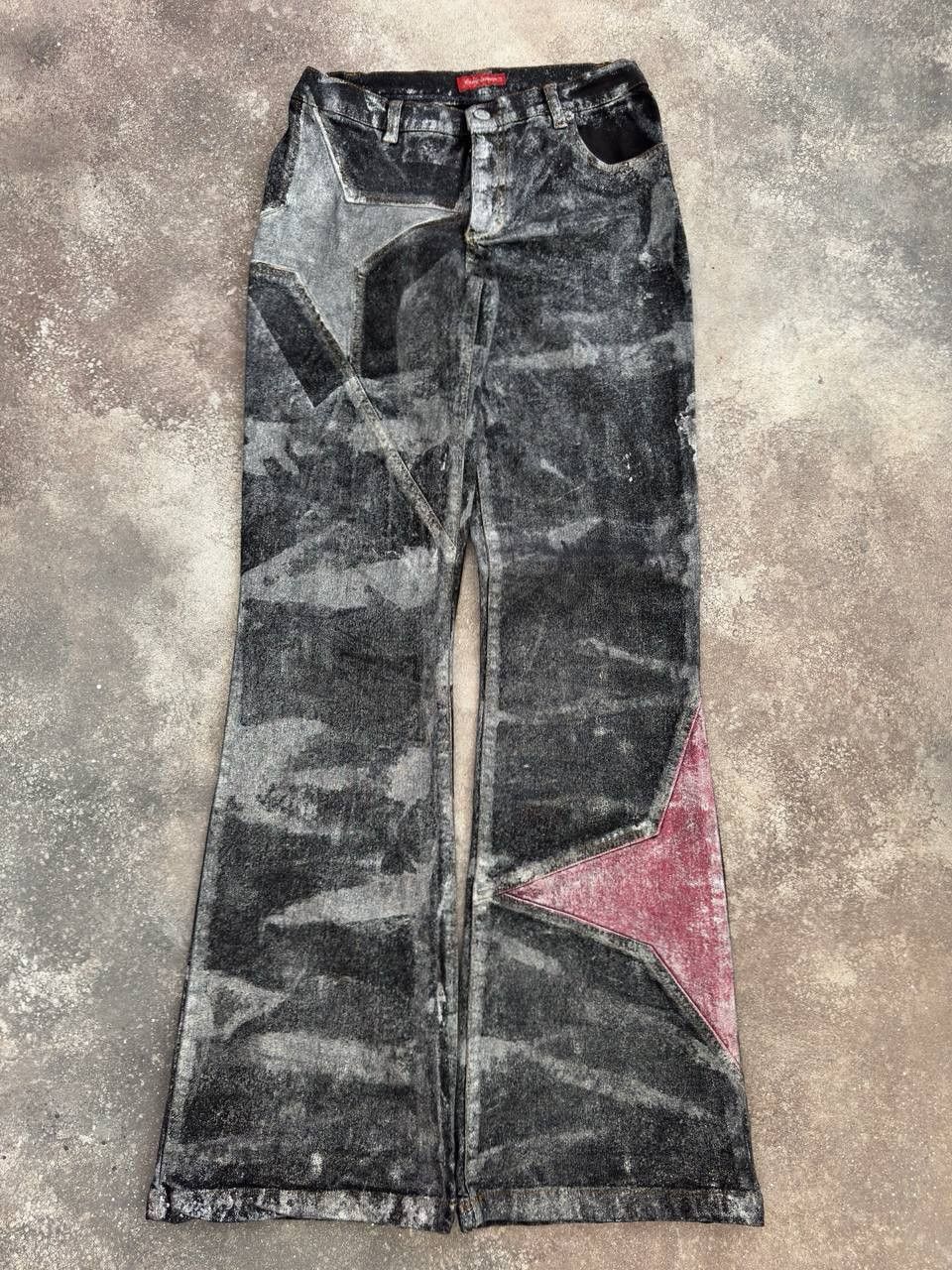 Hysteric Glamour Amazing Vintage Washed/Faded Flared Jeans Size 25" / US 0 / IT 36 - 2 Thumbnail