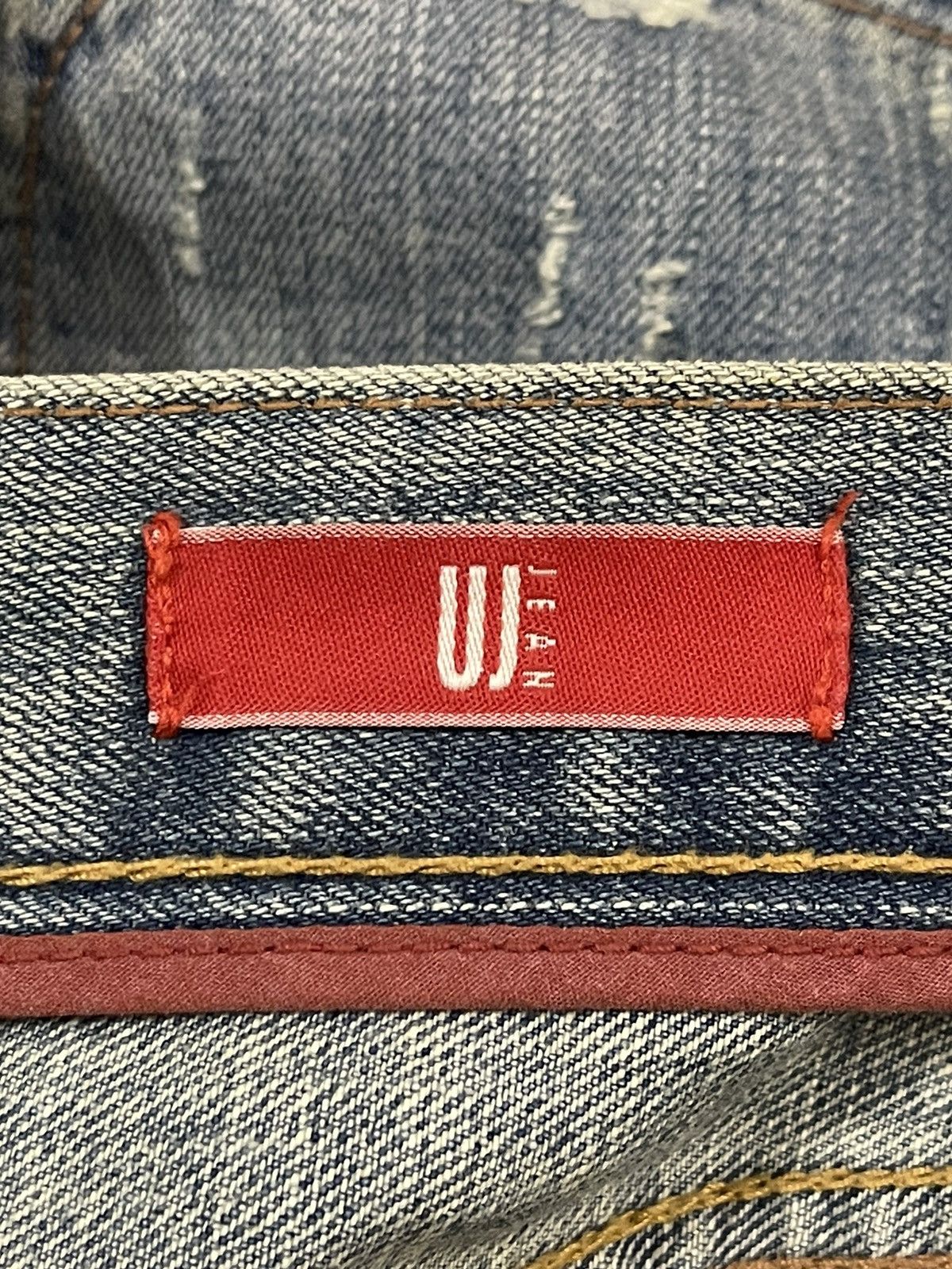 14th Addiction Vintage Japanese Brand Blue Wash Style Distressed Jeans Size US 31 - 7 Thumbnail