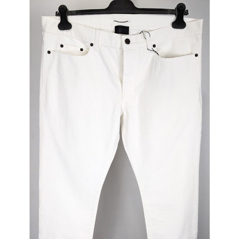 Saint Laurent Paris o1rshd1 Jeans in White Size US 34 / EU 50 - 3 Thumbnail