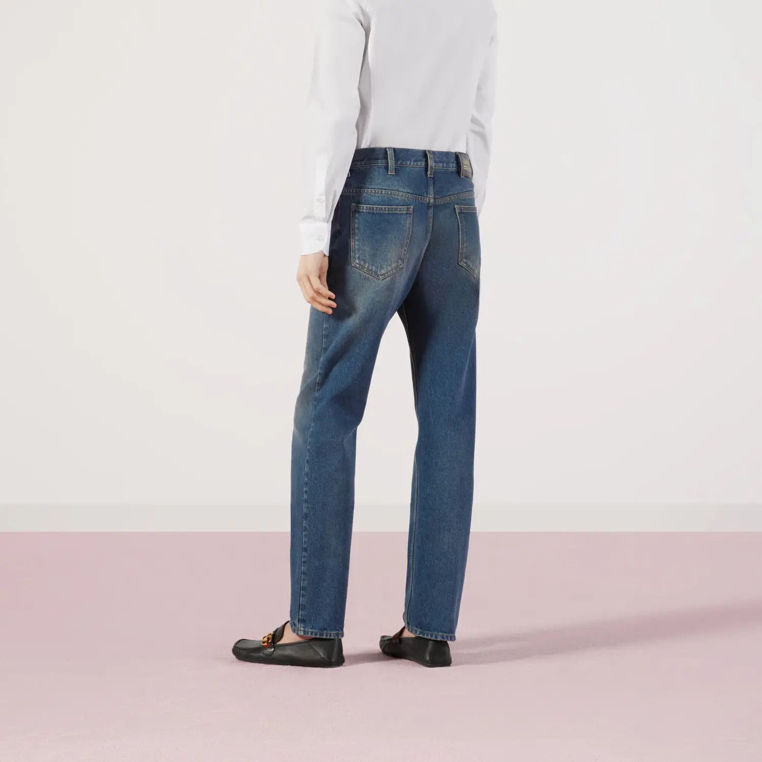 Gucci o1mt1gz0725 Regular Fit Washed Jeans in Blue Size US 38 / EU 54 - 6 Thumbnail