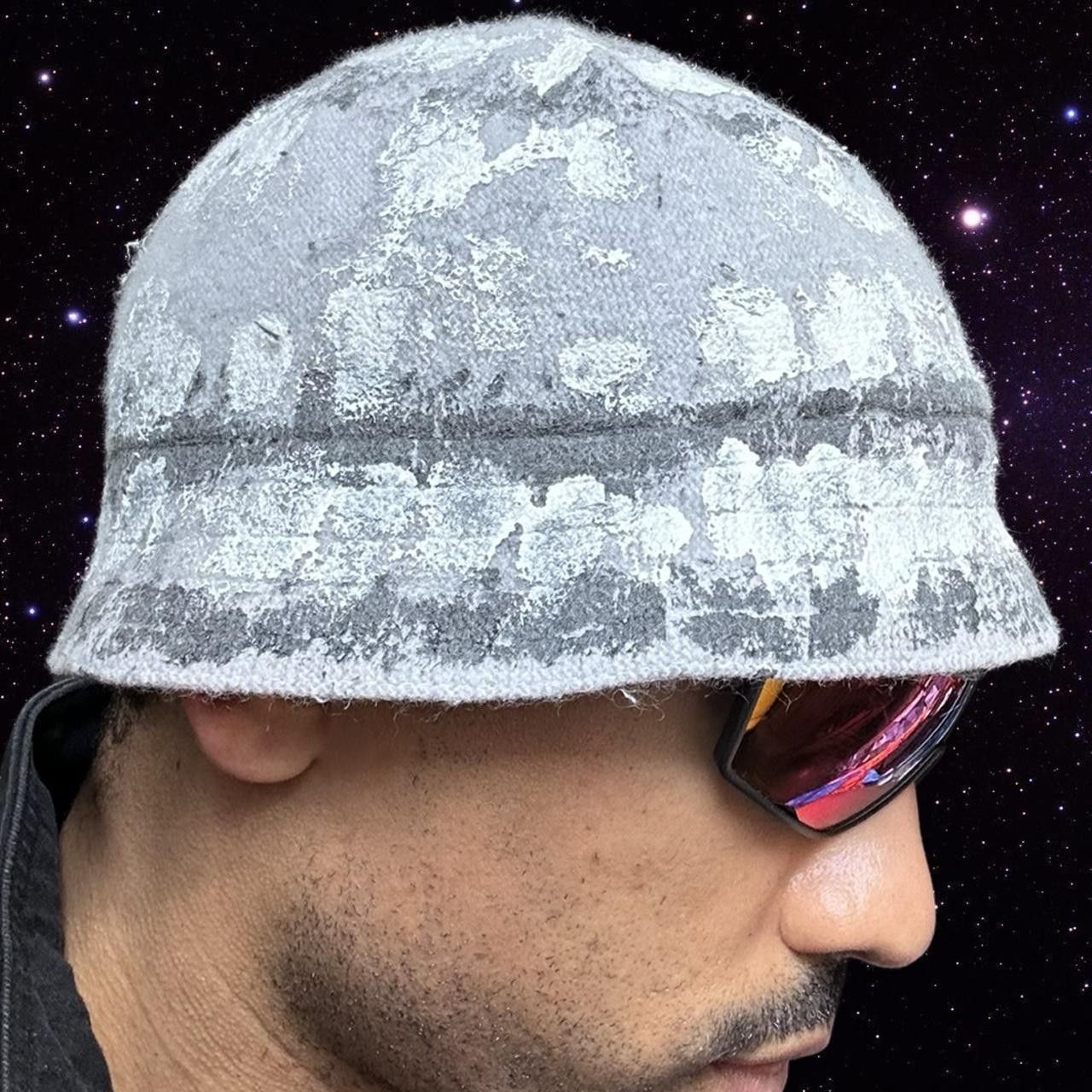 Other ASTROBOI* Gray Faux Mohair Painted Bucket Hat Size ONE SIZE - 5 Thumbnail