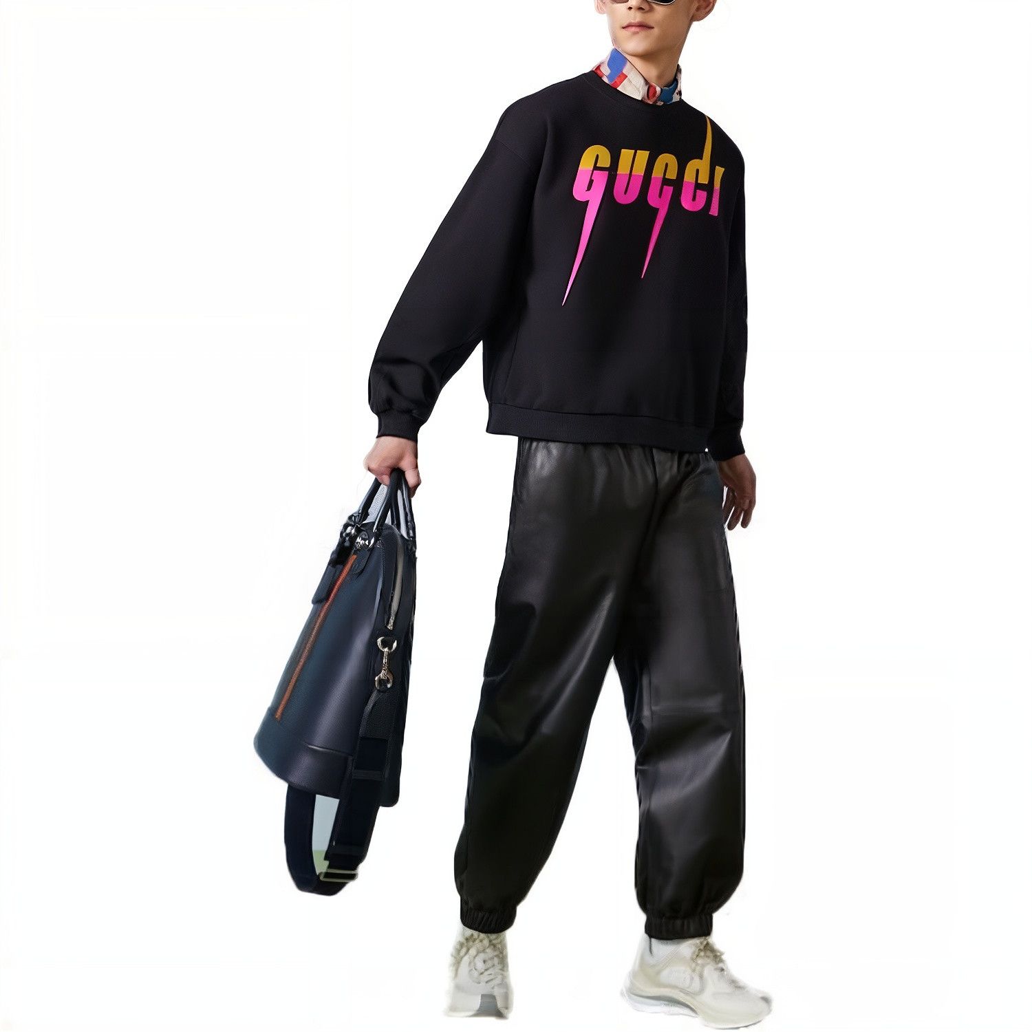 Gucci o1s1wg111025 Cotton Jersey Printed Sweatshirt in Black Size US XXL / EU 58 / 5 - 2 Thumbnail