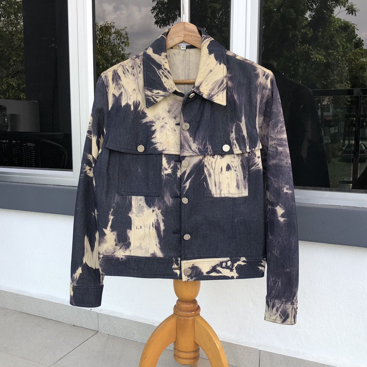 Celine Vintage CELINE SS2000 Denim Tie Dye Indigo Tucker Jacket Size M / US 6-8 / IT 42-44 - 6 Thumbnail