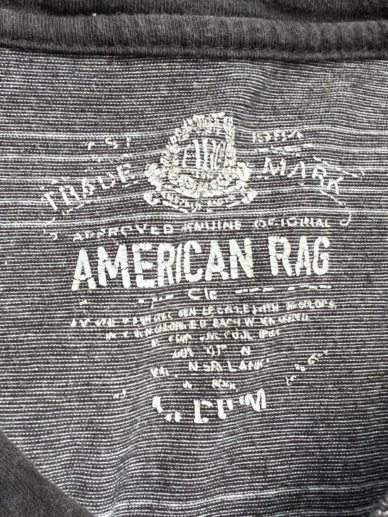 American Rag American Rag Men's Striped V-Neck T-Shirt Pouch Pocket Size US M / EU 48-50 / 2 - 4 Thumbnail