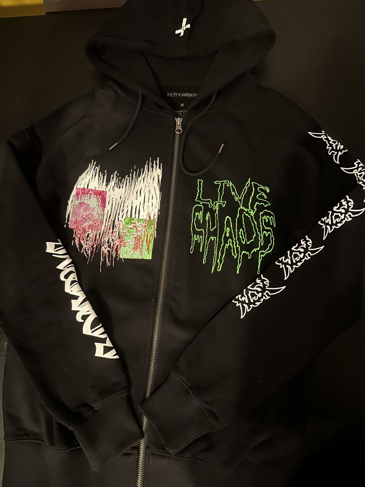 Ken Carson Ken Carson chaos tour zip up hoodie Size US M / EU 48-50 / 2 - 2 Thumbnail