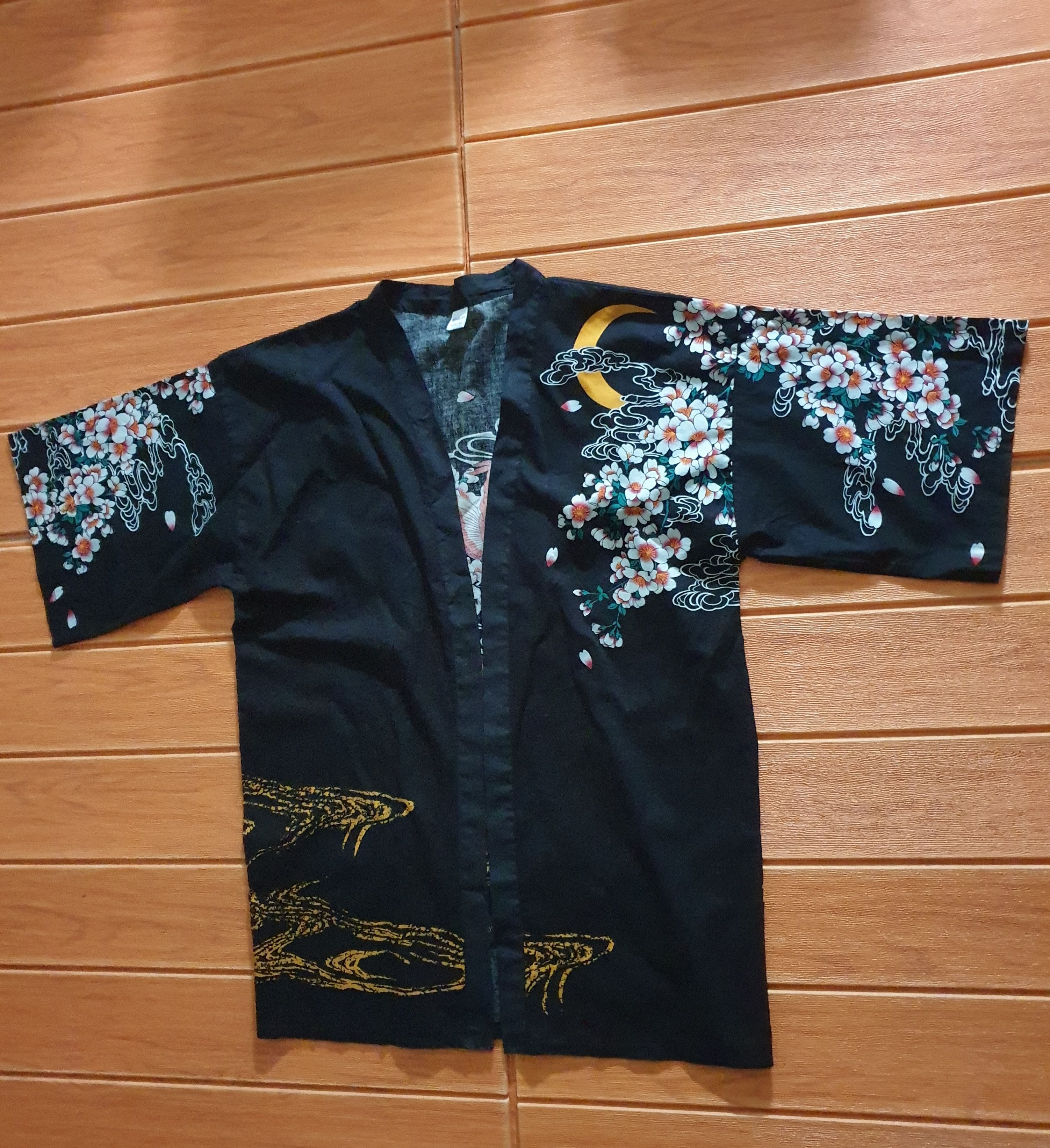 Japanese Brand 💥Kimono Japanese fish koi black Size US M / EU 48-50 / 2 - 4 Thumbnail