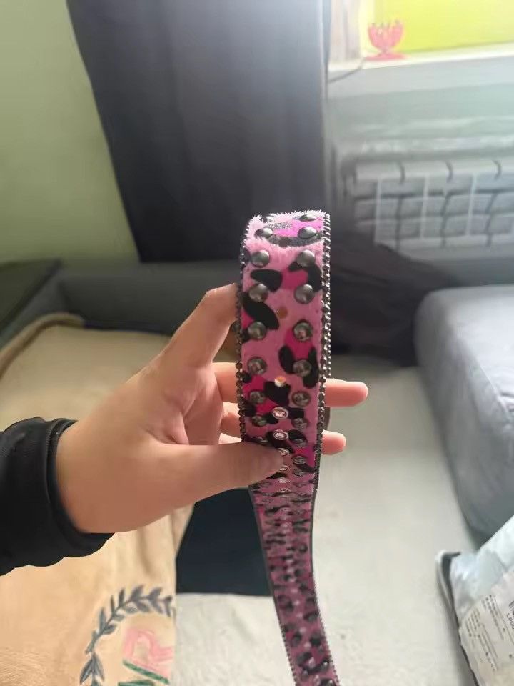 Japanese Brand Y2K Rhinestone PU Leather Belt - 105 cm Size ONE SIZE - 2 Thumbnail