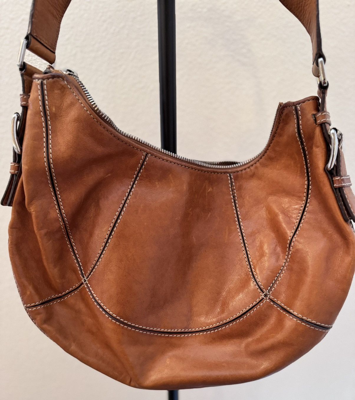 Michael Kors × Vintage Vintage Michael Kors Brown Leather Hobo Handbag Size ONE SIZE - 13 Thumbnail