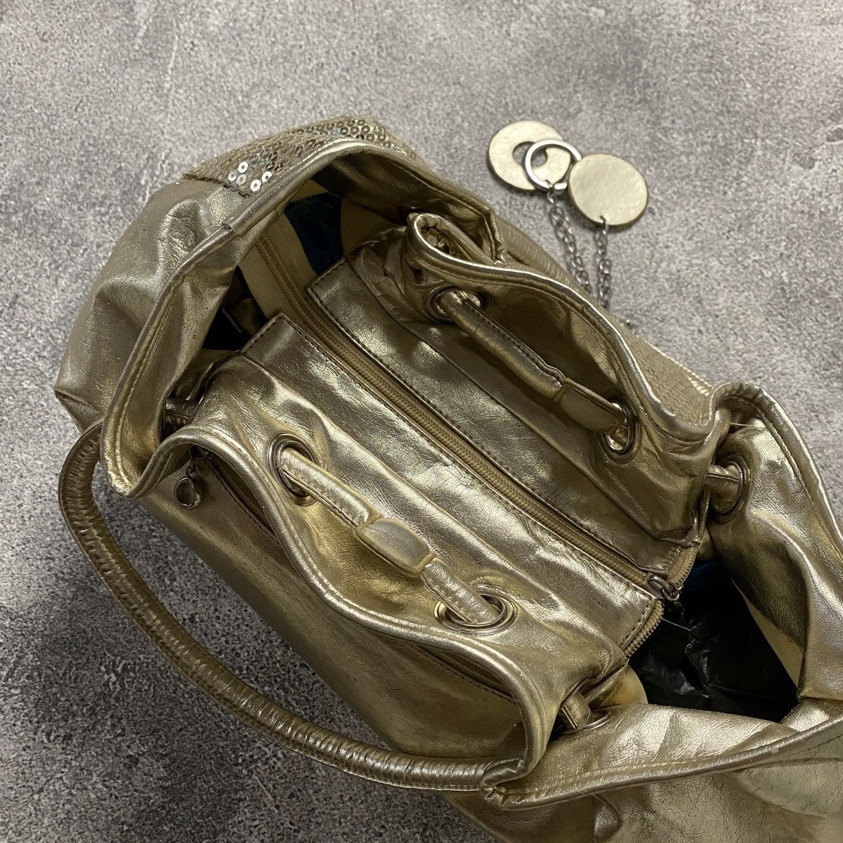 Japanese Brand 2000s Sparkling Sequin Mcblink Shoulder Bag Size ONE SIZE - 5 Thumbnail