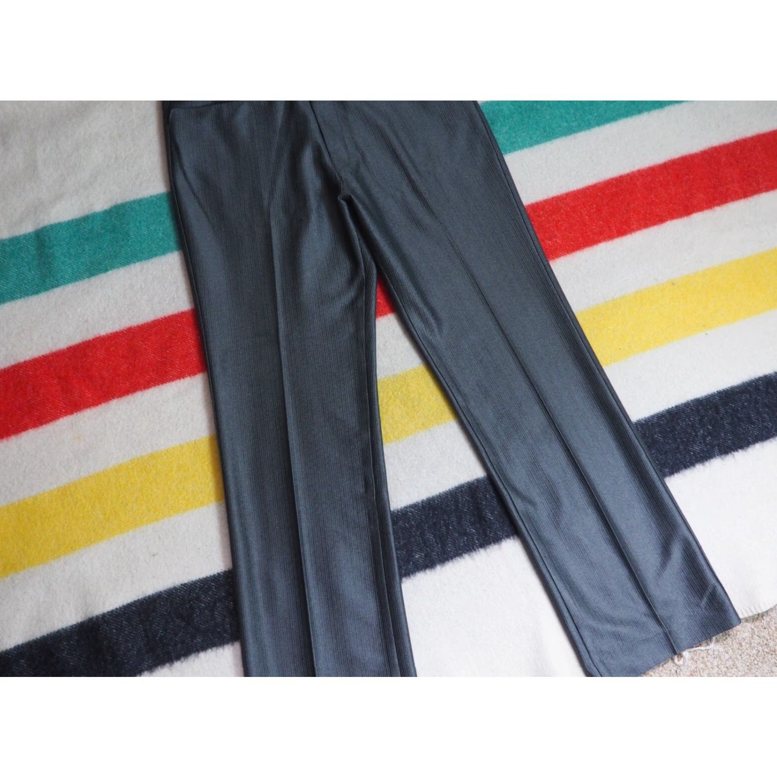 Vintage VTG US West Western Cowboy Pants 32x31 Gray Polyester 1970s 70s Formal Rockabilly Flat Front Straight Leg Mens Size US 32 / EU 48 - 6 Thumbnail