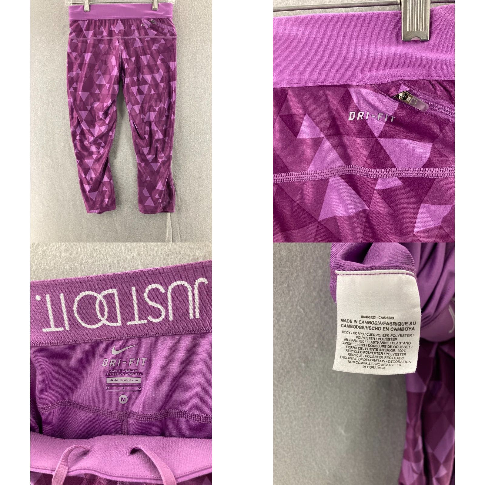 Nike Nike Womens Medium Athletic Capri Yoga Pants Purple Size 32" / US 10 / IT 46 - 8 Thumbnail