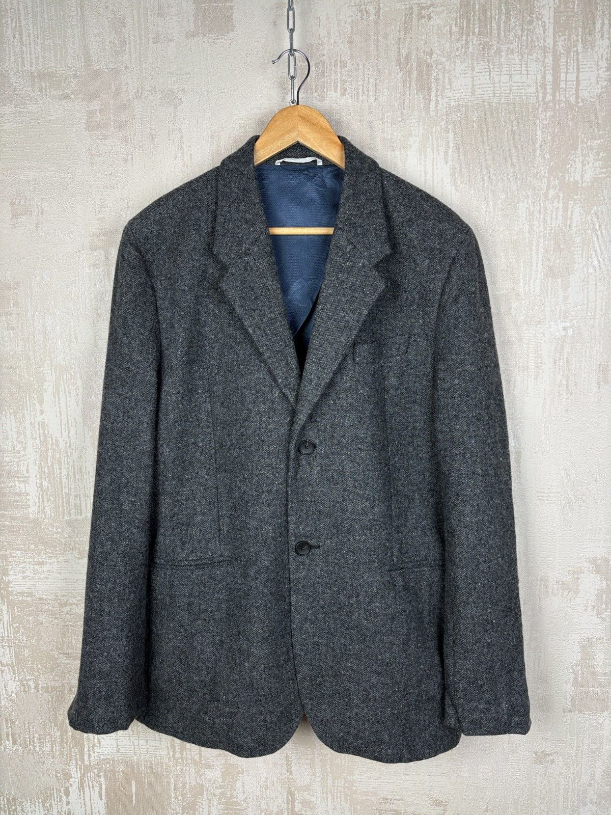 Other 7d Collection Twentyfour Wool Melange Grey Blazer Jacket Size 40R - 2 Thumbnail