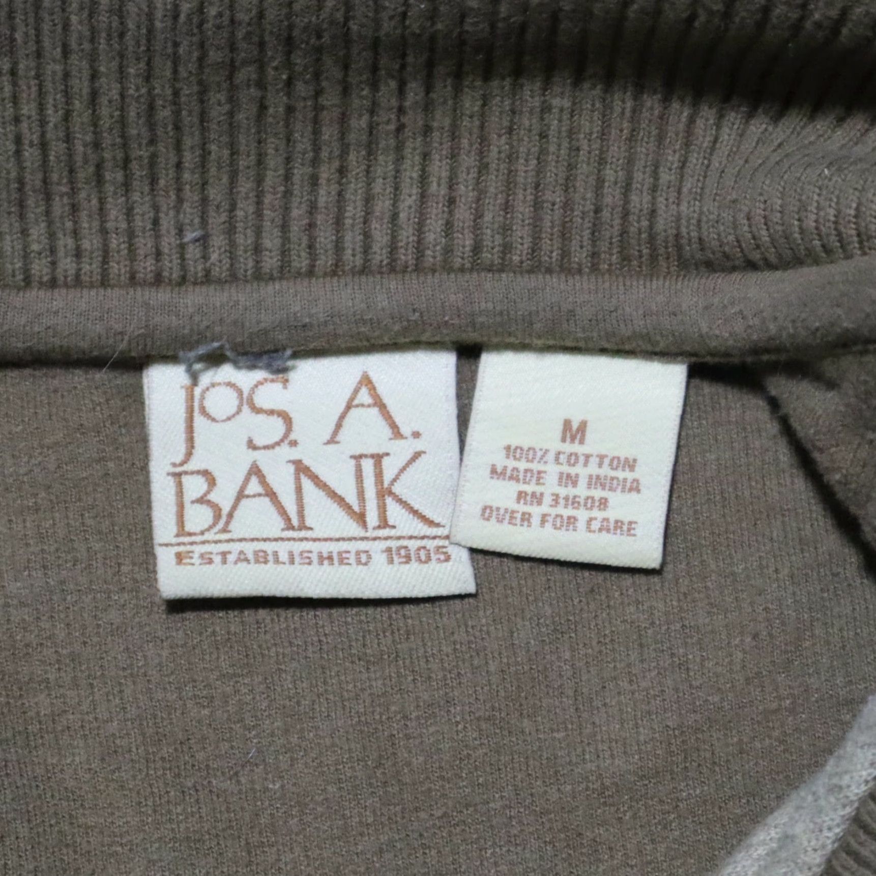Jos. A. Bank VINTAGE Jos. A. Bank Jacket Brown Winter 1/4 Zip Front Coat Men's Size M Medium Size US M / EU 48-50 / 2 - 2 Thumbnail