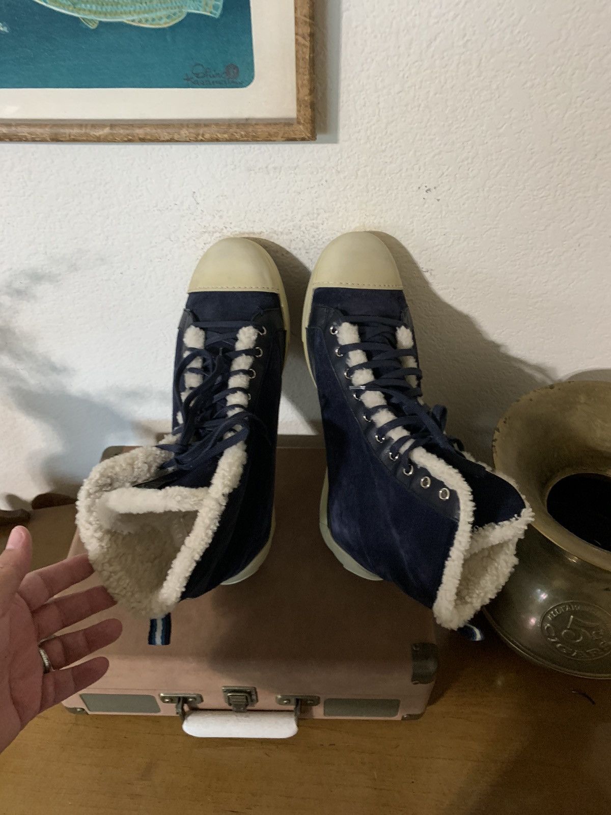 Gucci Suede Shearling Fashion Sneakers Size US 10.5 / EU 43-44 - 11 Thumbnail