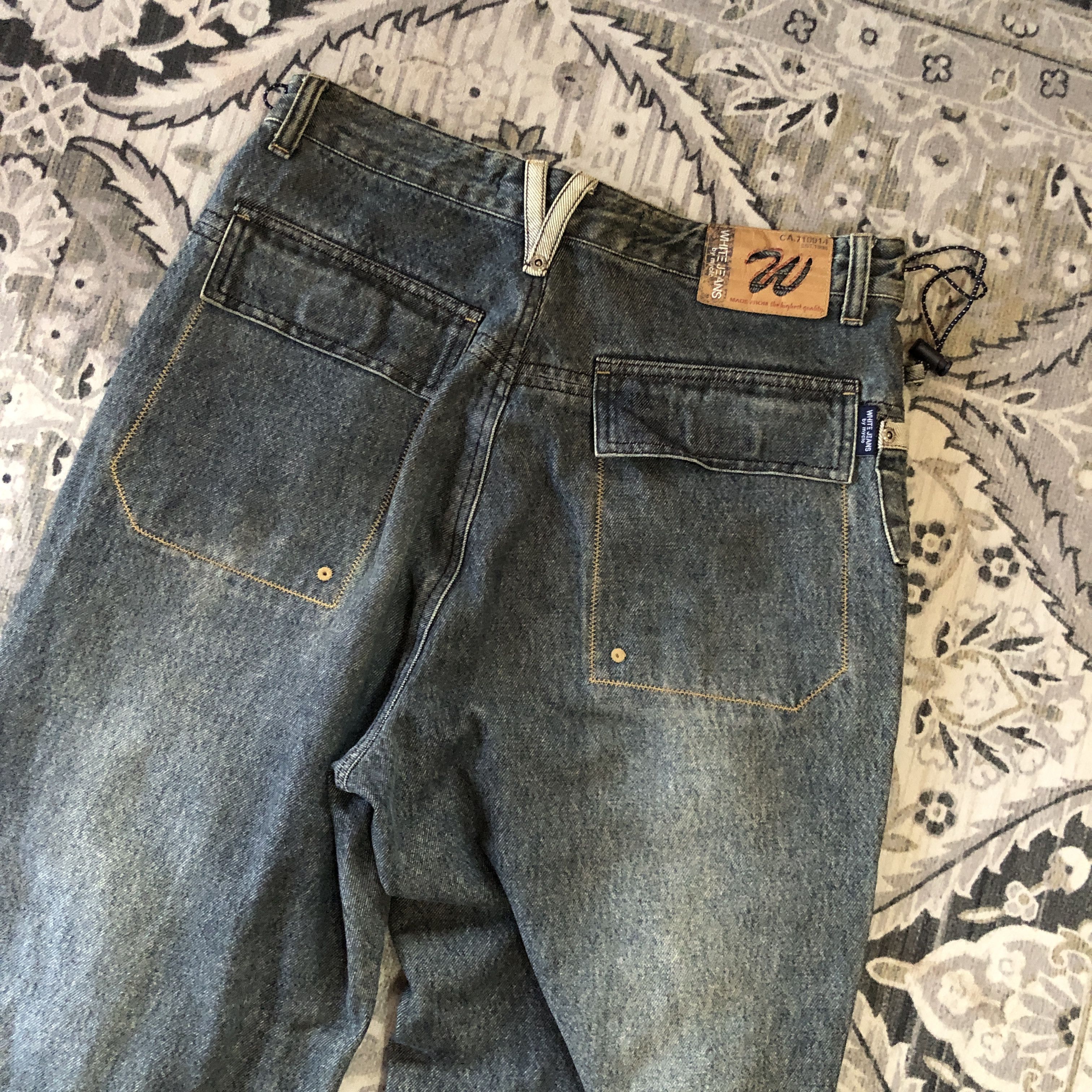 Japanese Brand Y2k White Jeans by Mcylo Baggy Denim Carpenter jeans Size US 30 / EU 46 - 8 Thumbnail