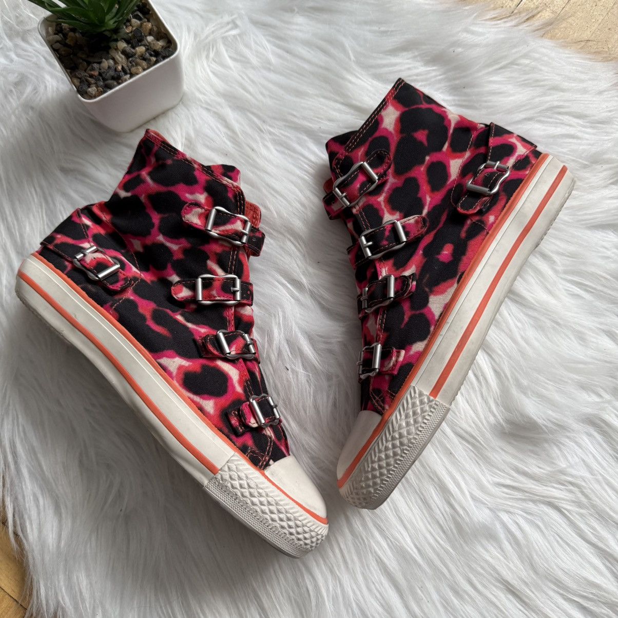 ASH 📌 Vintage Ash Y2K High Crazy Buckle Top Sneakers Size US 7 / IT 37 - 4 Thumbnail