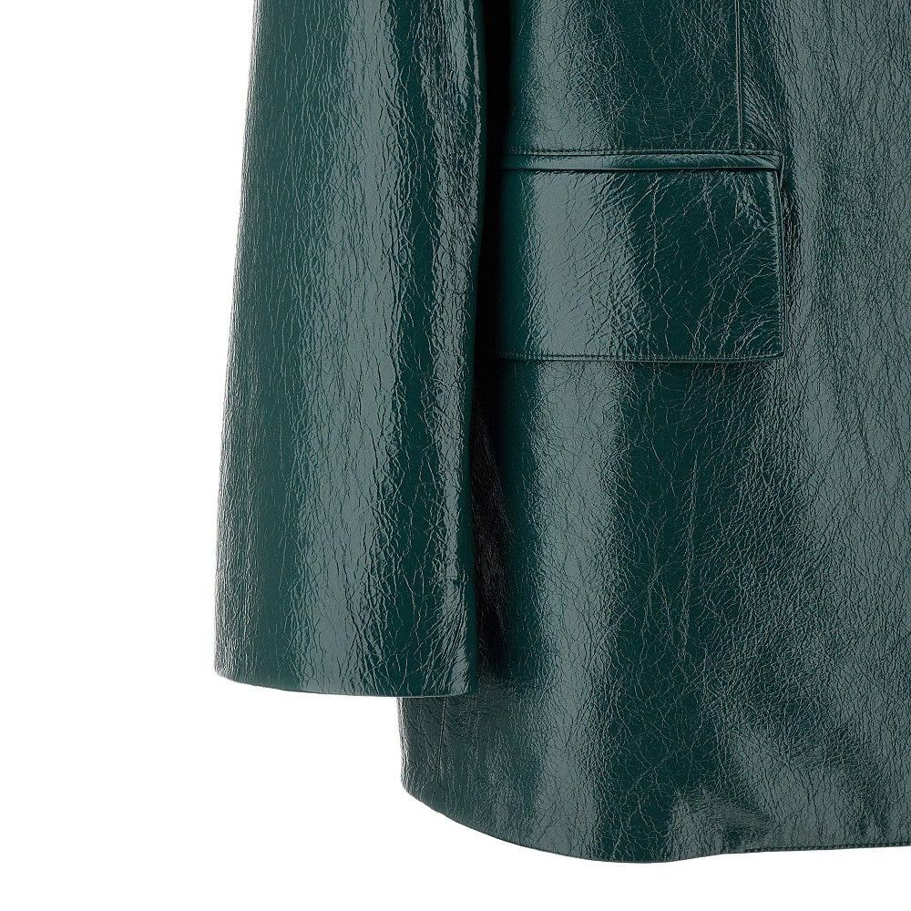 Jil Sander o1w1db10825 Leather Jacket in Dark Green Size L / US 10 / IT 46 - 4 Thumbnail