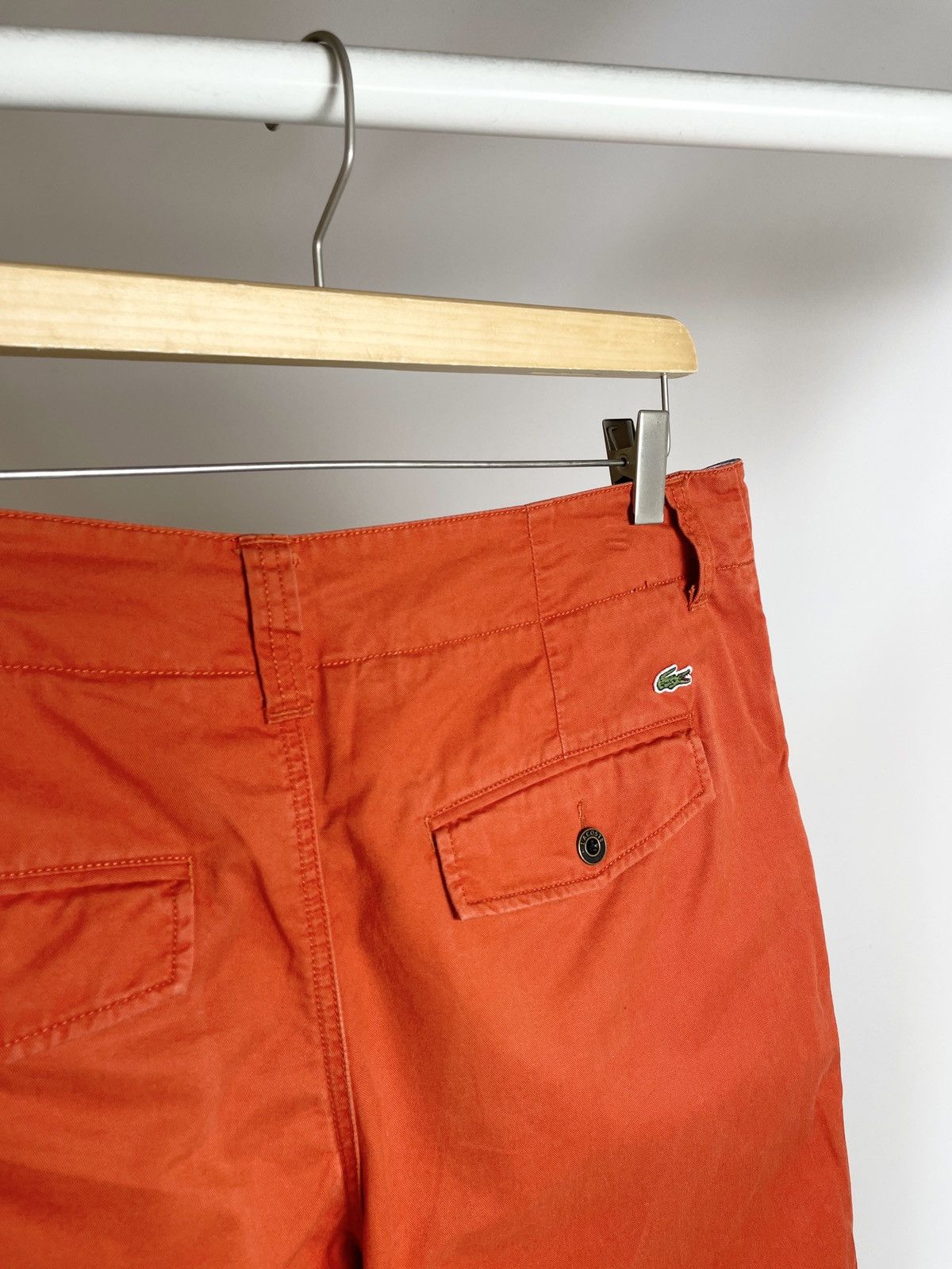 Lacoste 🧡VINTAGE🧡 Lacoste Orange Qualité Originale Shorts Size US 33 - 4 Thumbnail