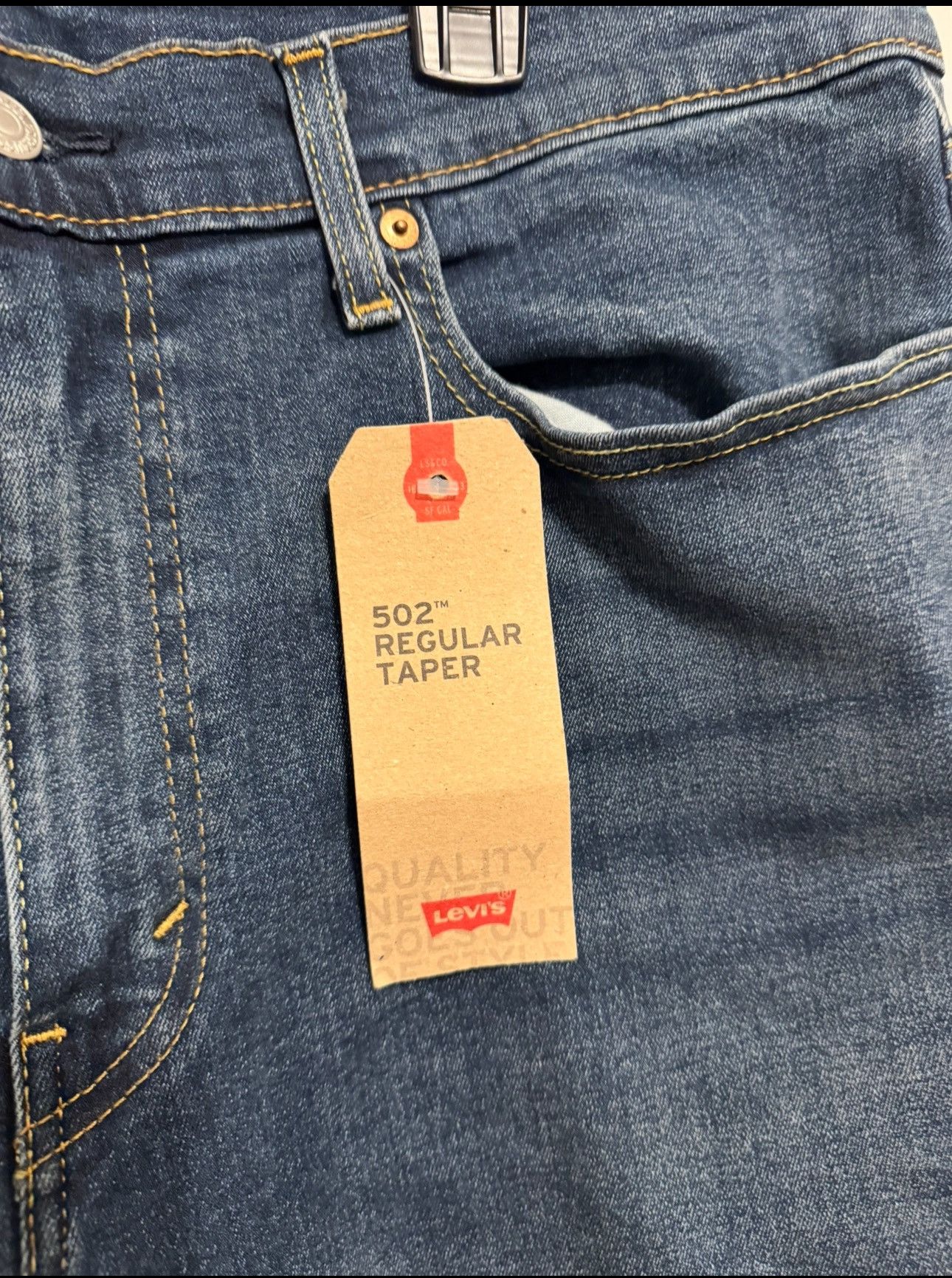 Levi's Men's Levi's® 502™ Regular Taper Stretch Jeans Size 36 x 32 Size US 36 / EU 52 - 3 Thumbnail