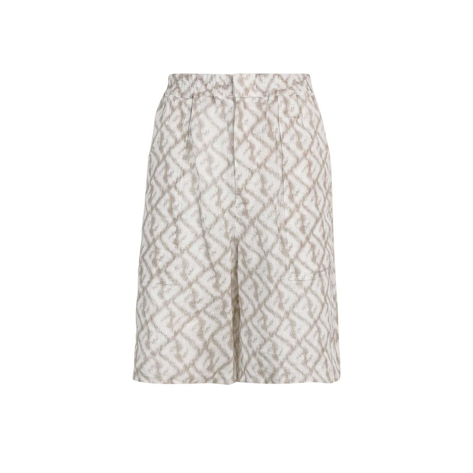 Fendi Fendi Zucca Print Linen Shorts Size 34 Size US 34 / EU 50 - 1 Thumbnail