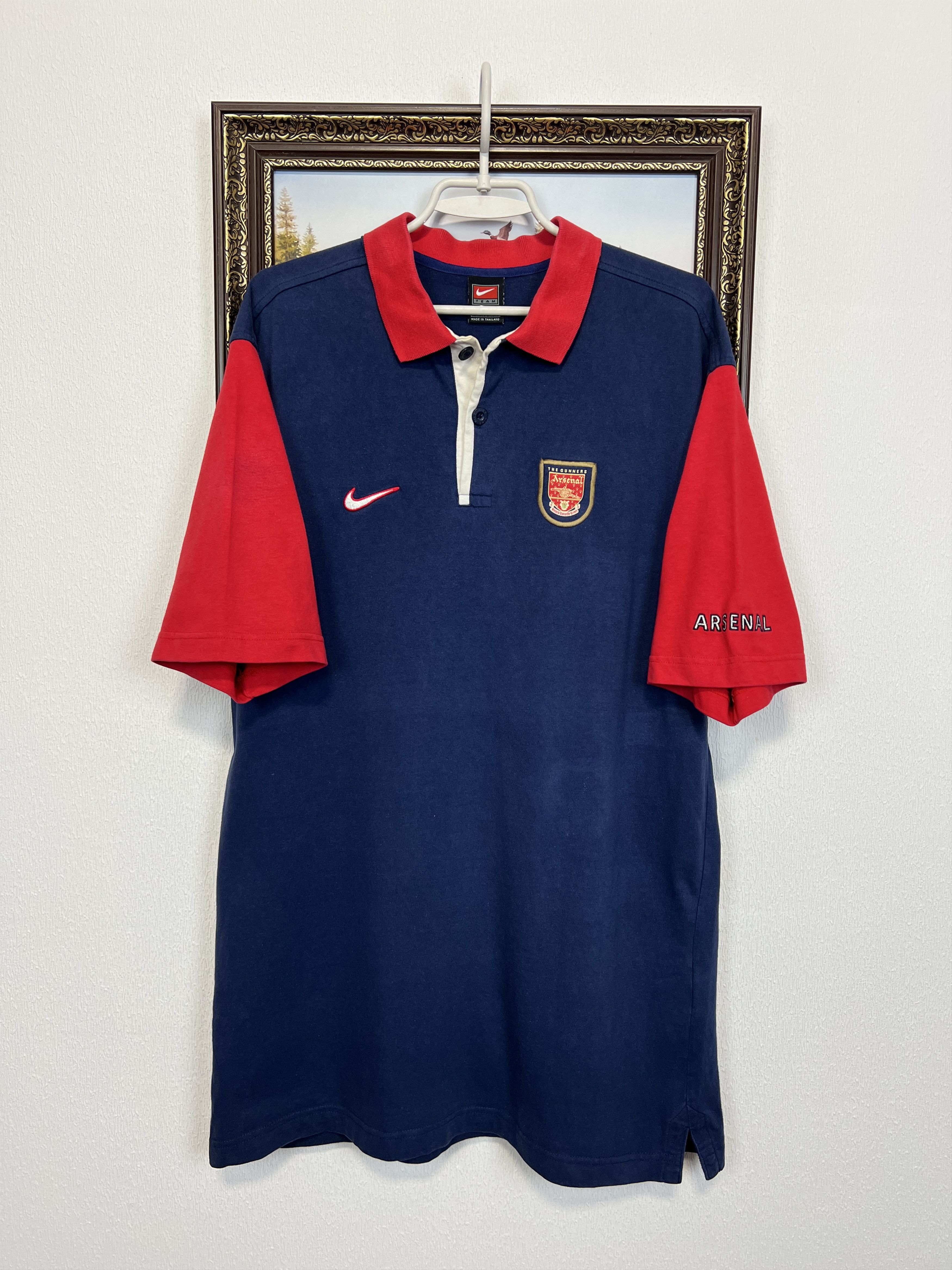 Nike Nike Arsenal Football Train Shirt Polo Soccer Gunners Jersey Size US L / EU 52-54 / 3 - 1 Thumbnail