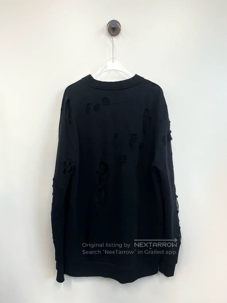 Givenchy Givenchy Black Destroyed Letter Logo Hoodie Size M Size US M / EU 48-50 / 2 - 2 Thumbnail