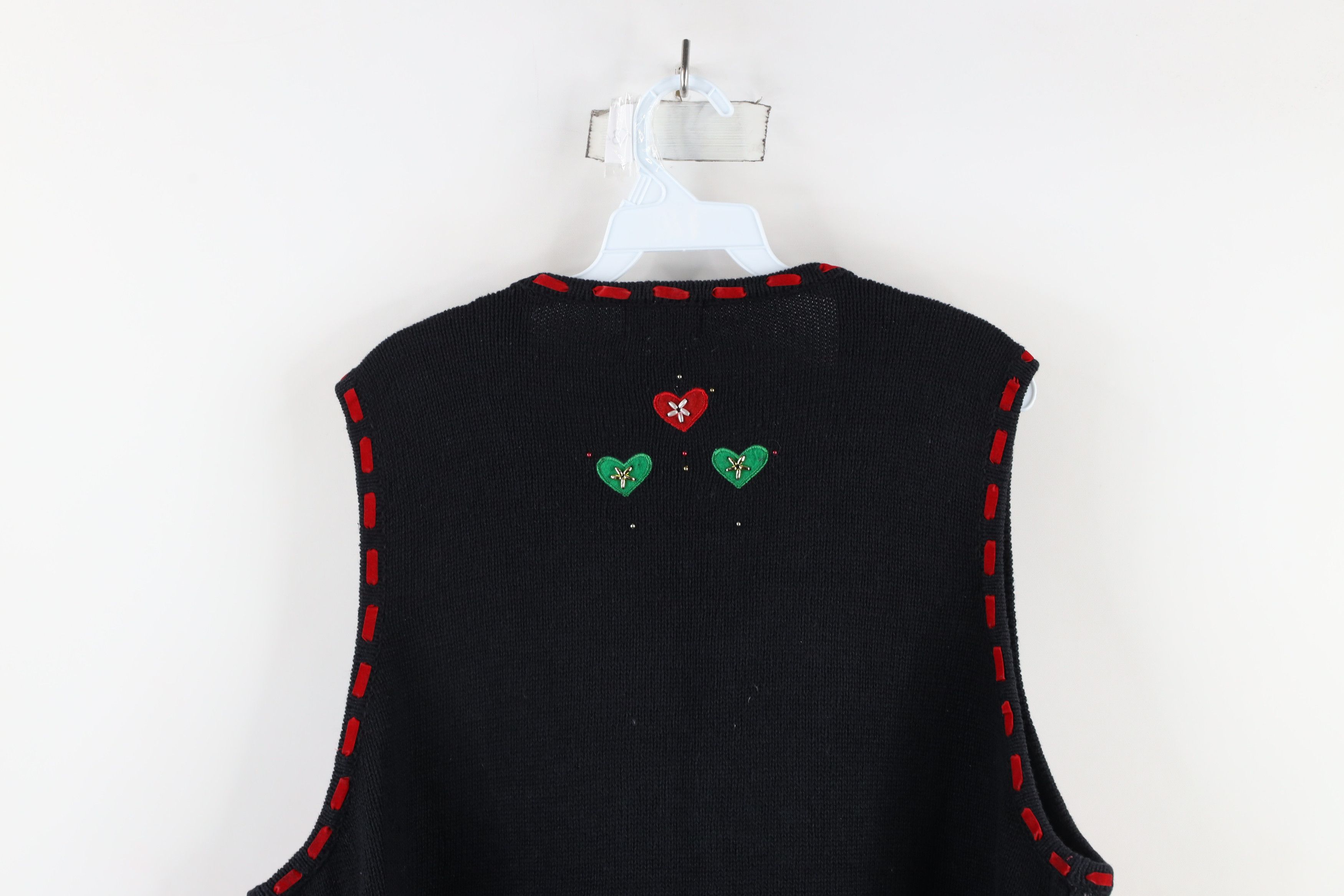 Vintage Vintage 90s Streetwear Flower Knit Cardigan Sweater Vest Size XL / US 12-14 / IT 48-50 - 12 Thumbnail