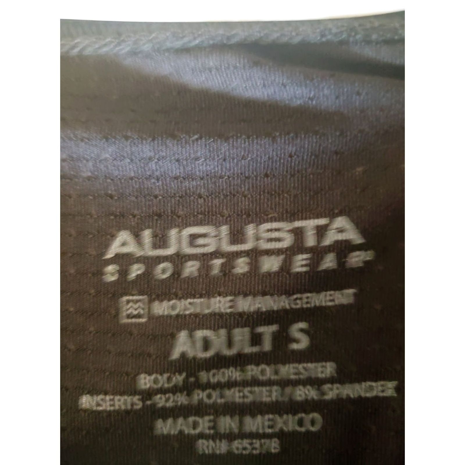Augusta Sportswear Augusta Sportswear Mens S Long Sleeve Black 100% Polyester T-Shirt Crew Neck Moisture Wicking Colorblock White Side Panels Athletic Sportswear Size US S / EU 44-46 / 1 - 7 Thumbnail