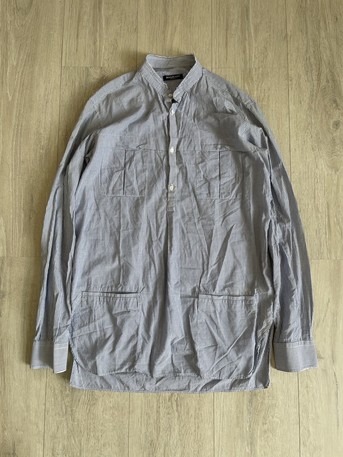 Balmain Balmain by Decarnin SS11 Military Safety Pin Shirt | Grailed