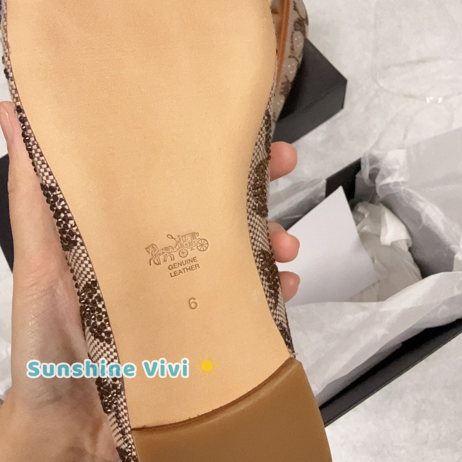 Coach NEW Limited Coach Daphne Flat Crystal Signature Shoes CW991 Size US 6 / IT 36 - 5 Thumbnail